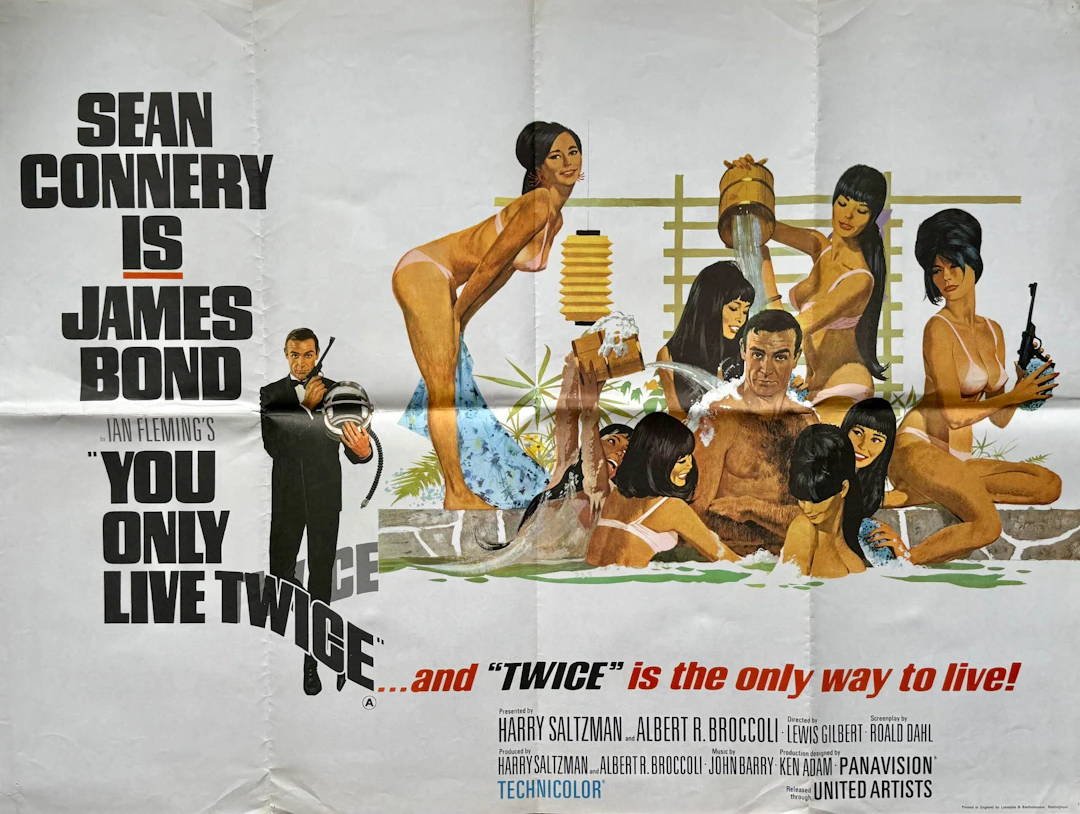 Original James Bond: You Only Live Twice Movie Poster