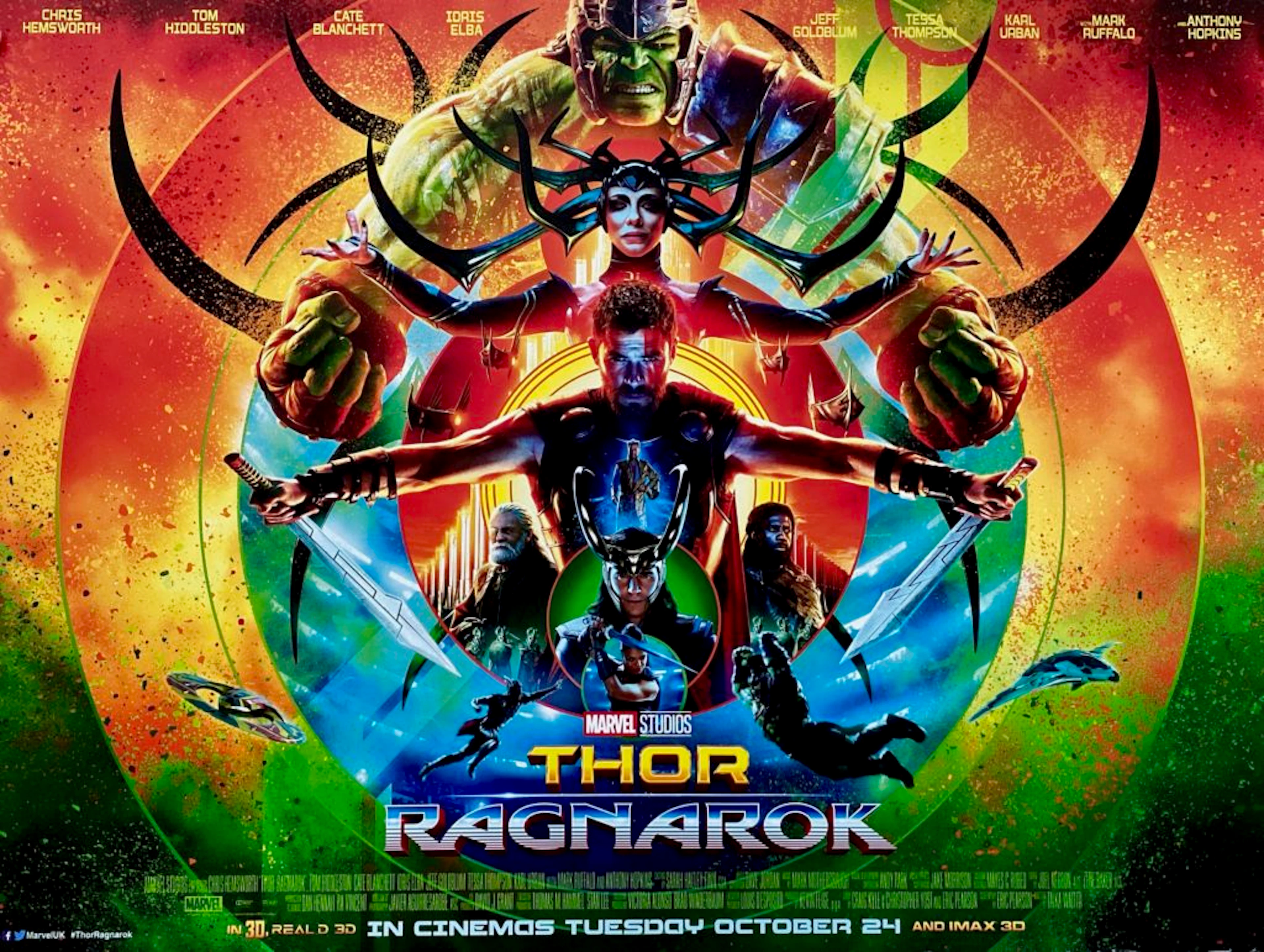 THOR: Ragnarok Movie Poster - Super Hero - Marvel - Loki - Hulk