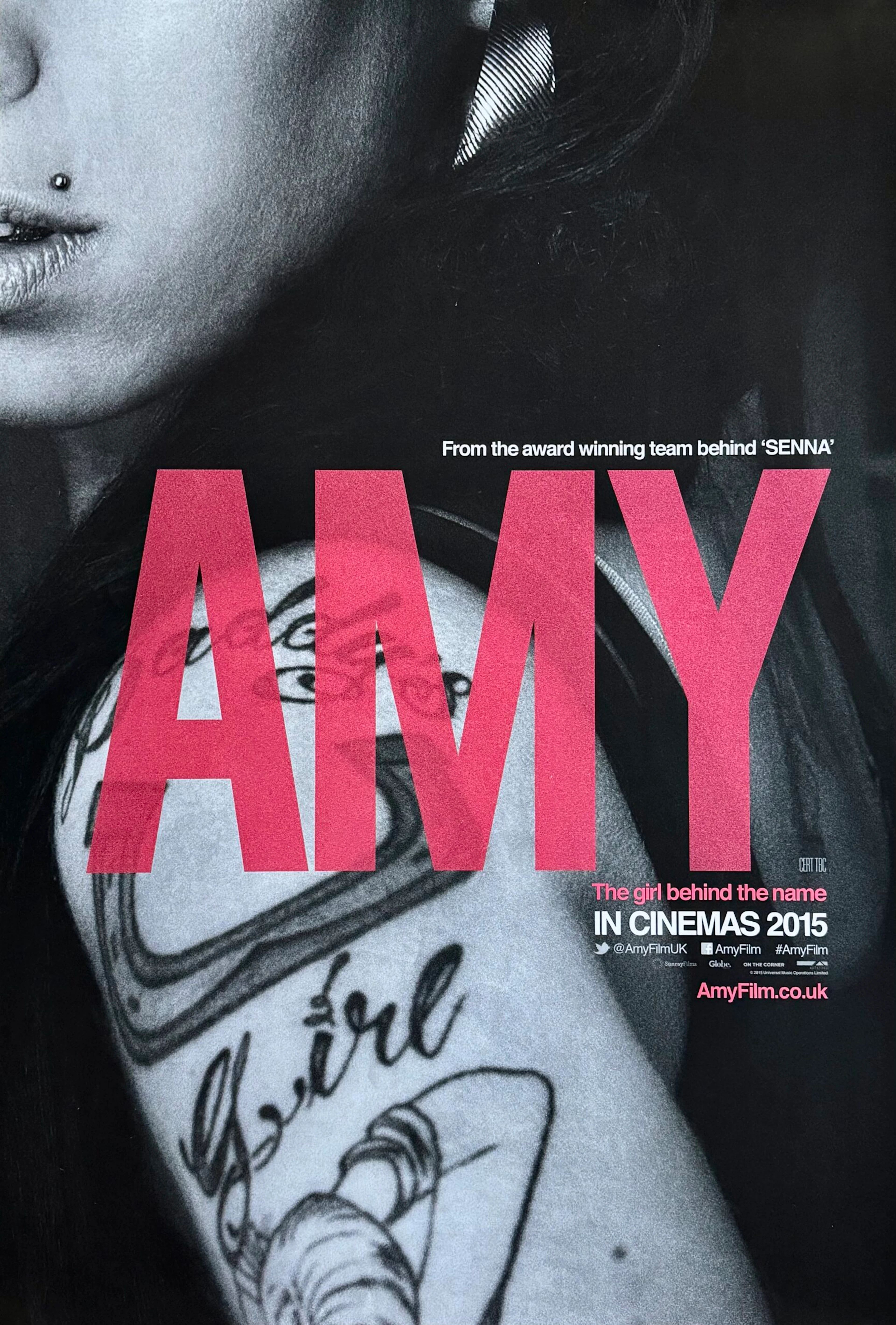 Original AMY Movie Poster - Amy Winehouse - Asif Kapadia