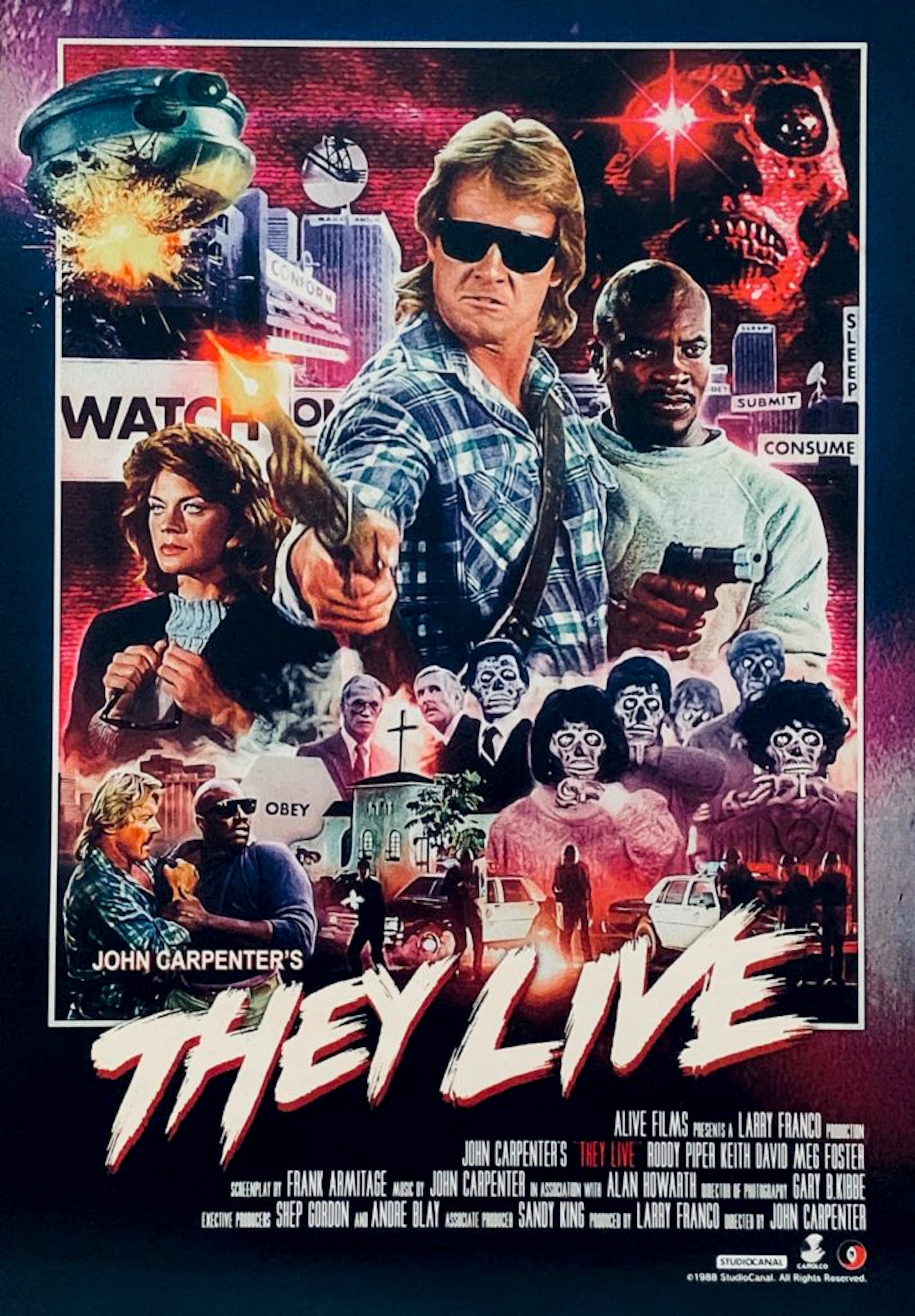Original They Live Movie Poster - Vintage Movie Poster - John Carpenter