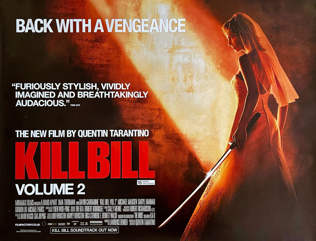 Original Kill Bill: Volume 2 Movie Poster - Quentin Tarantino - Martial Arts