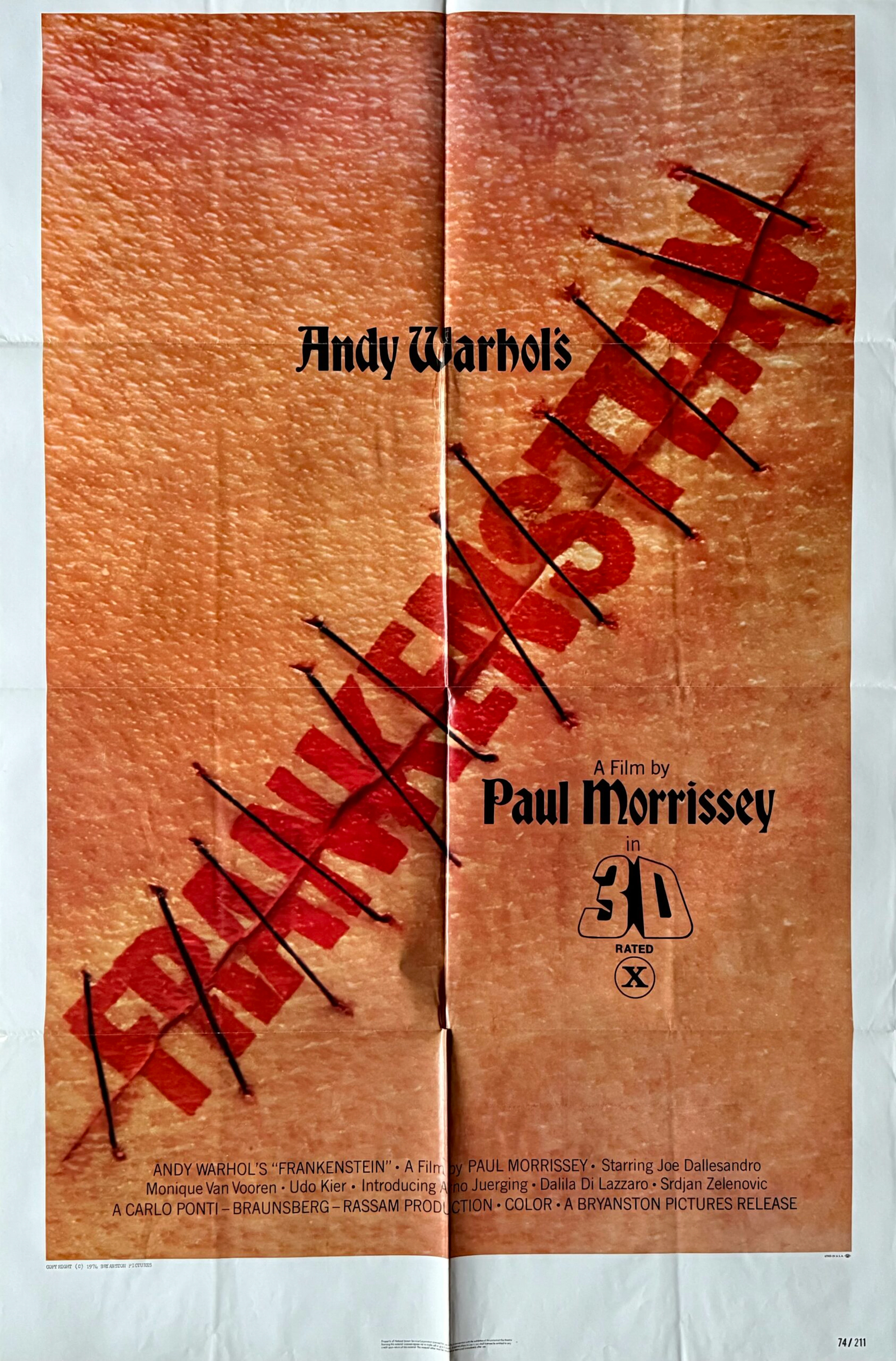 Original Andy Warhol's Frankenstein Movie Poster - Udo Kier