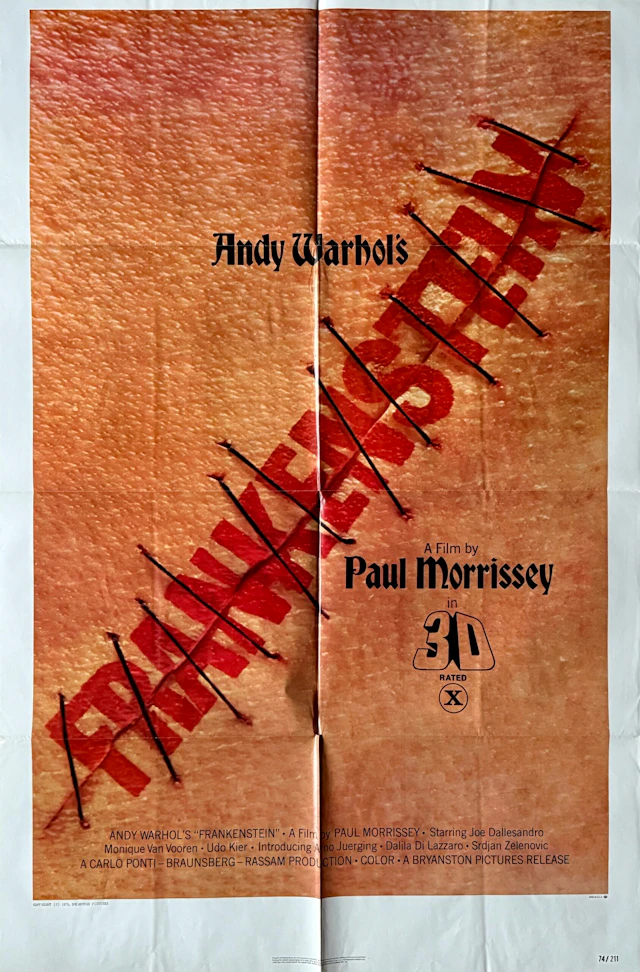 Original Andy Warhol's Frankenstein Movie Poster - Udo Kier