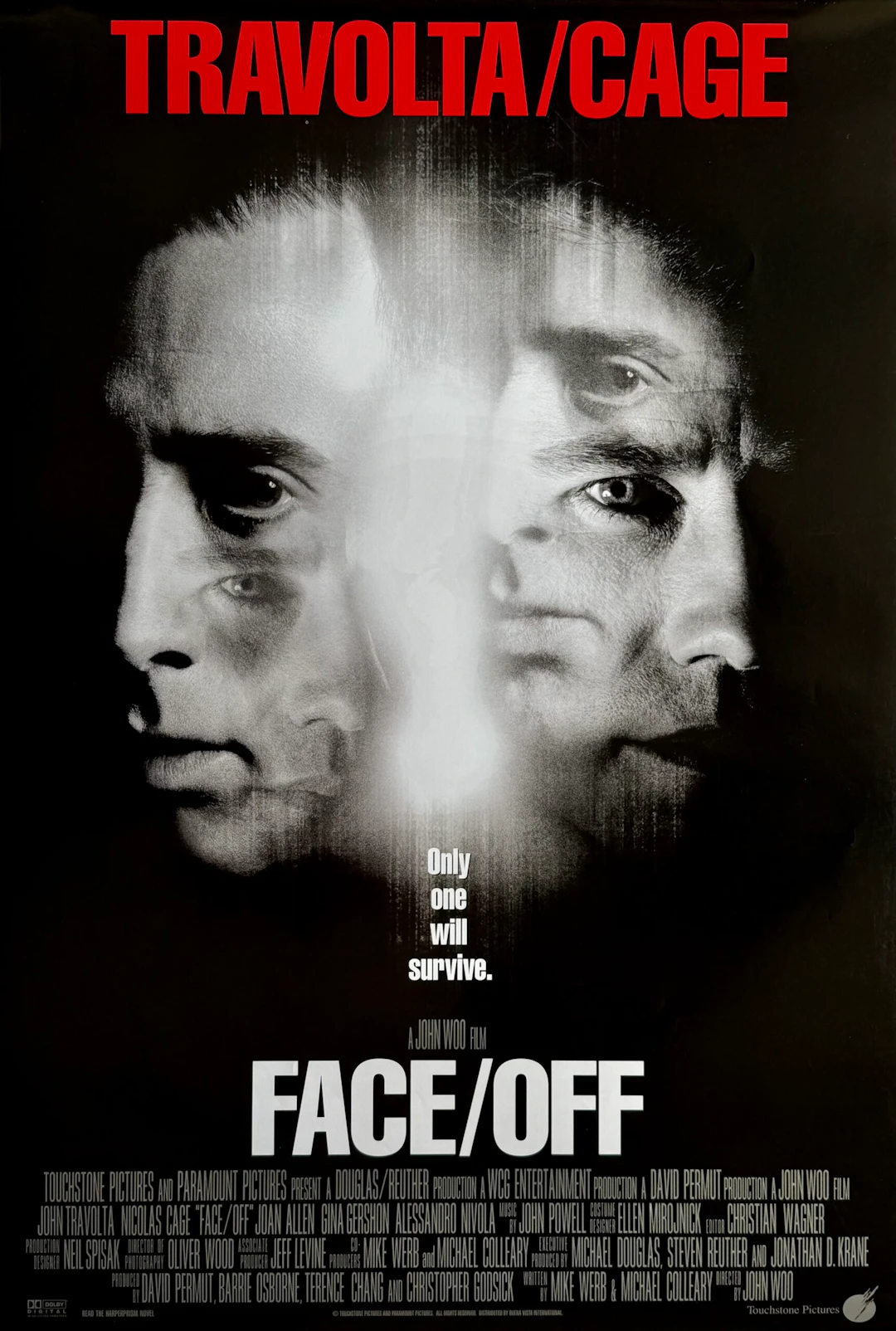 Original Face Off Movie Poster - Action - John Woo - Nicolas Cage