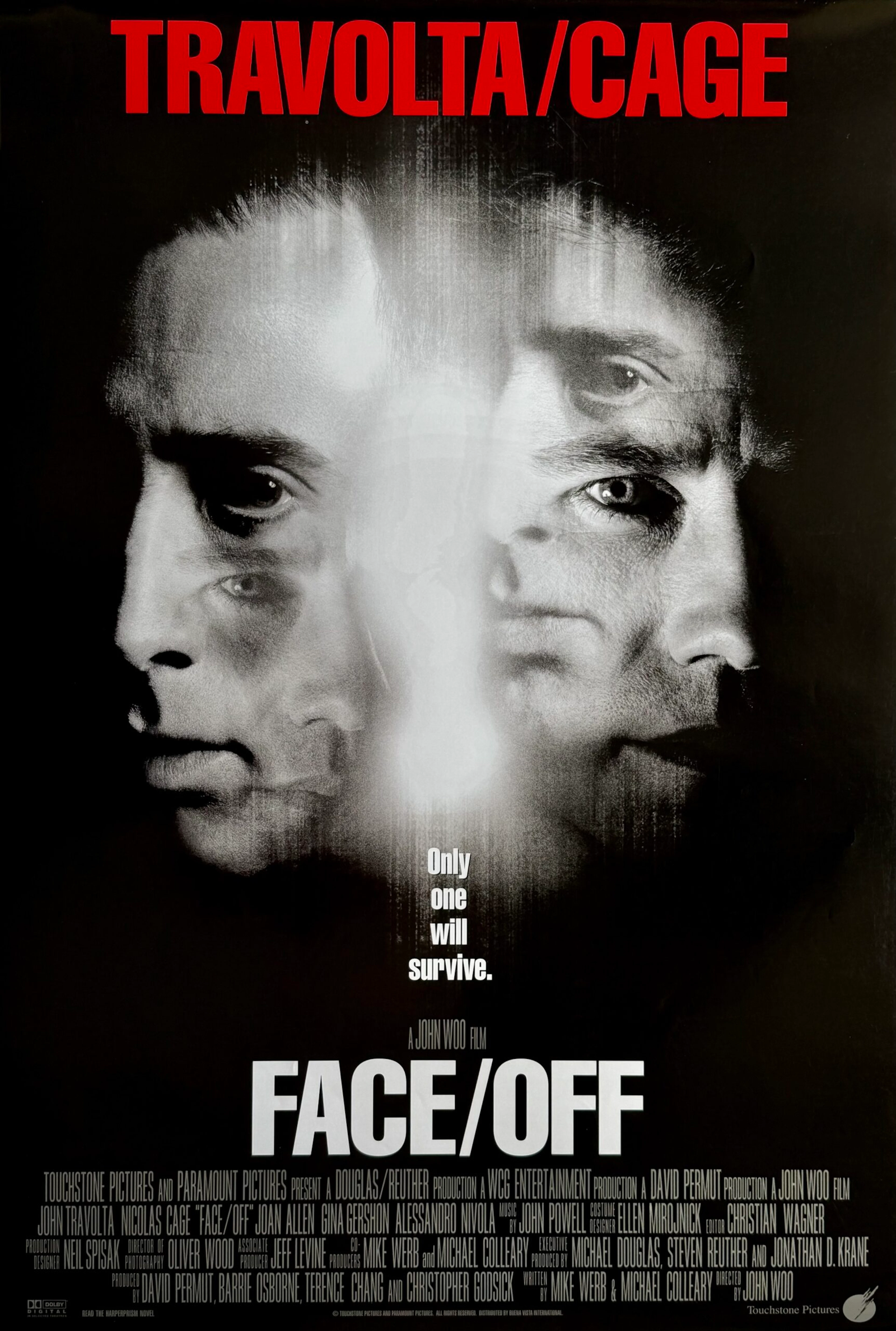 Original Face Off Movie Poster - Action - John Woo - Nicolas Cage