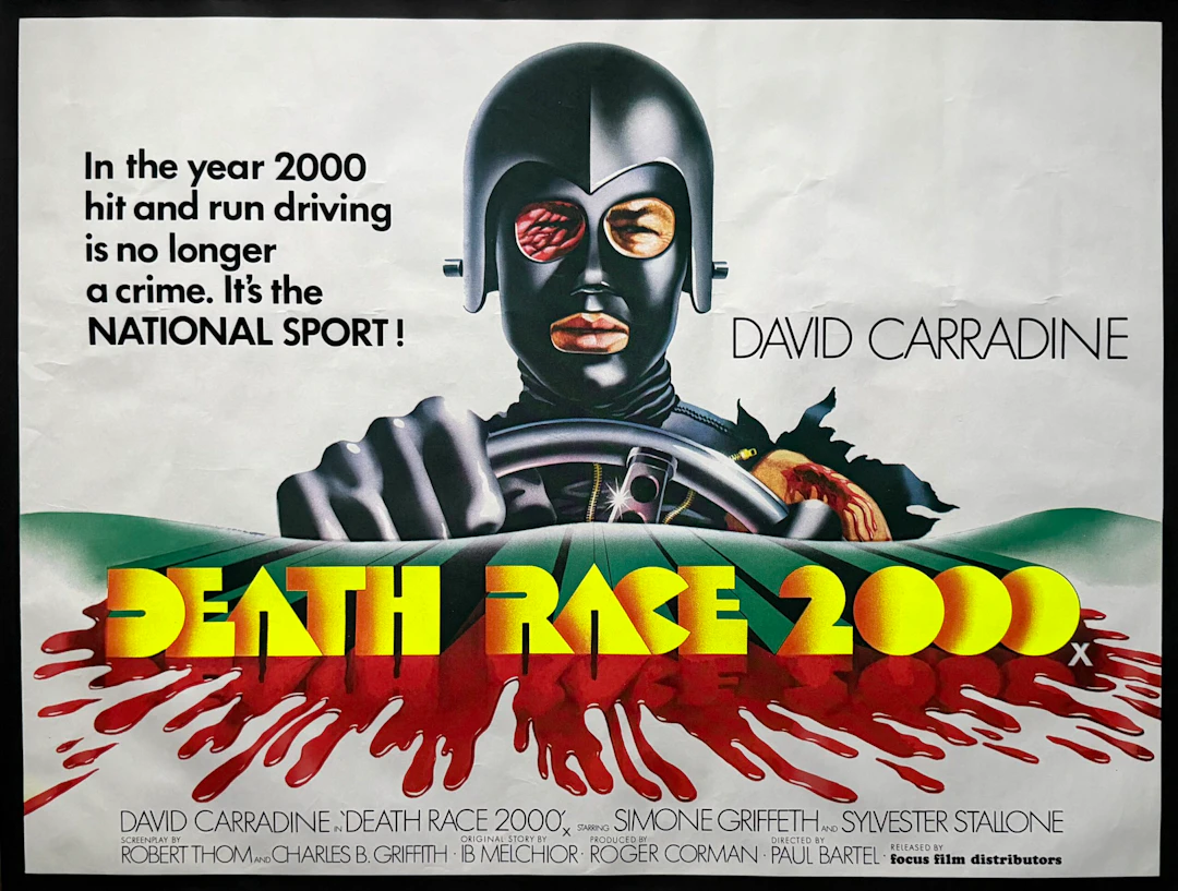 Original Death Race 2000 Movie Poster - David Carradine