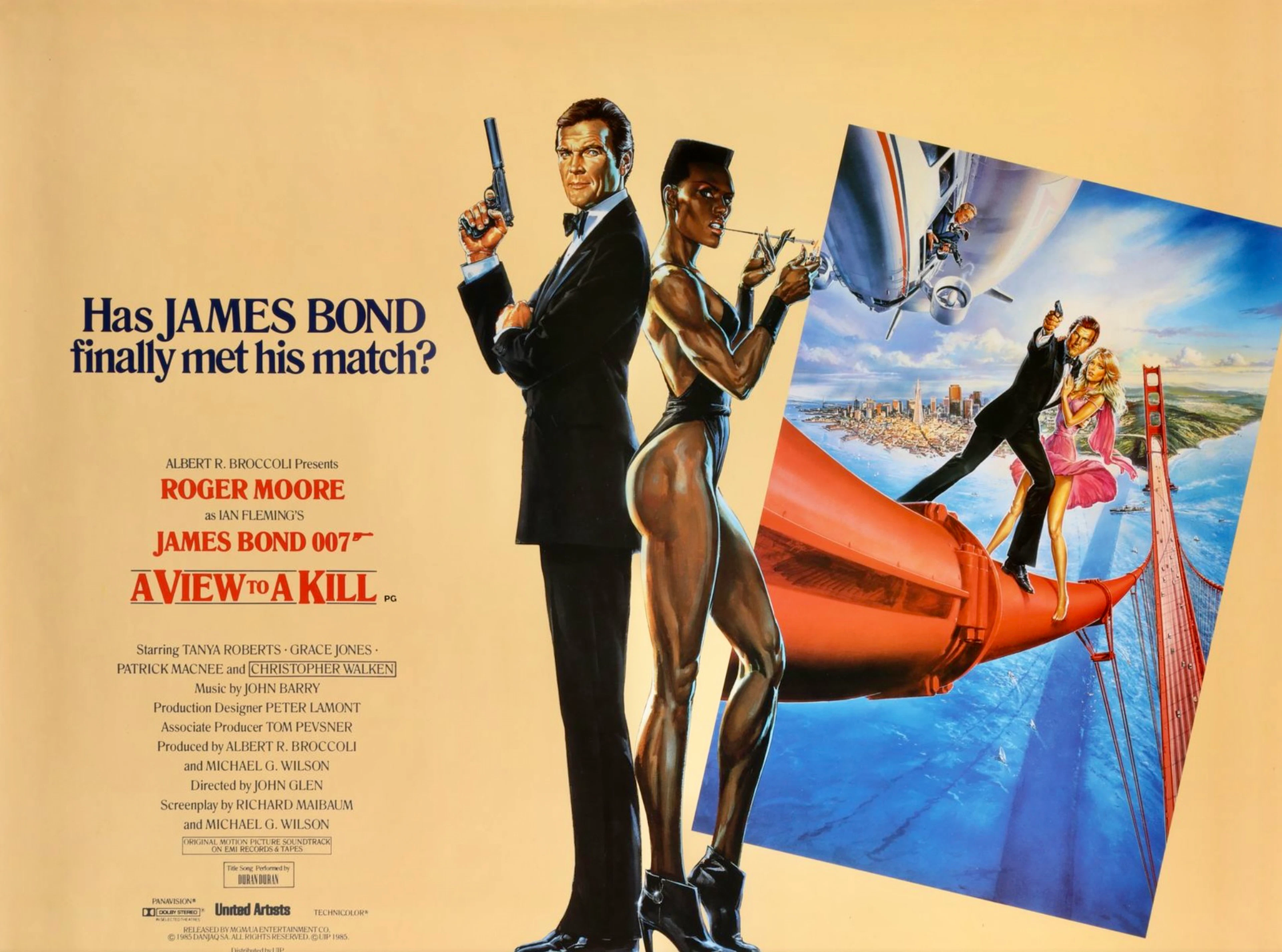 Original James Bond: A View to a Kill Movie Poster - Roger Moore