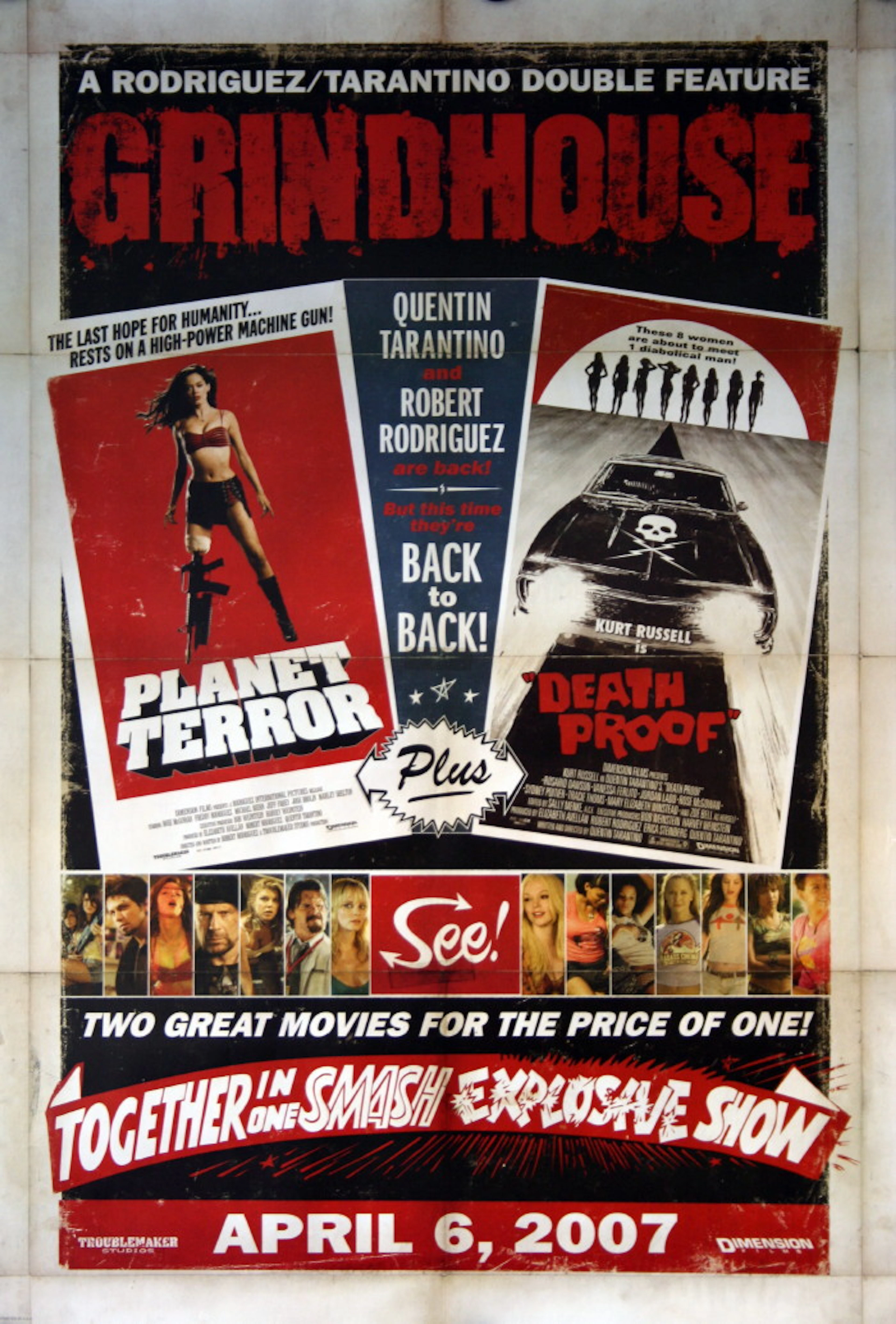 Original Grindhouse Movie Poster - Death Proof - Planet Terror