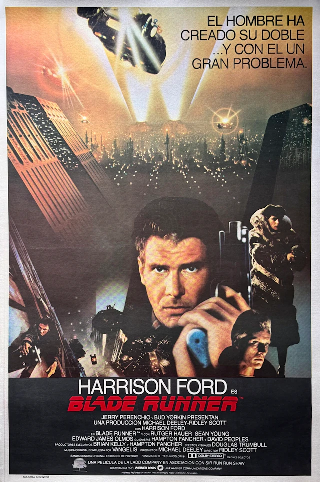 Original Blade Runner Movie Poster - Ridley Scott - Harrison Ford