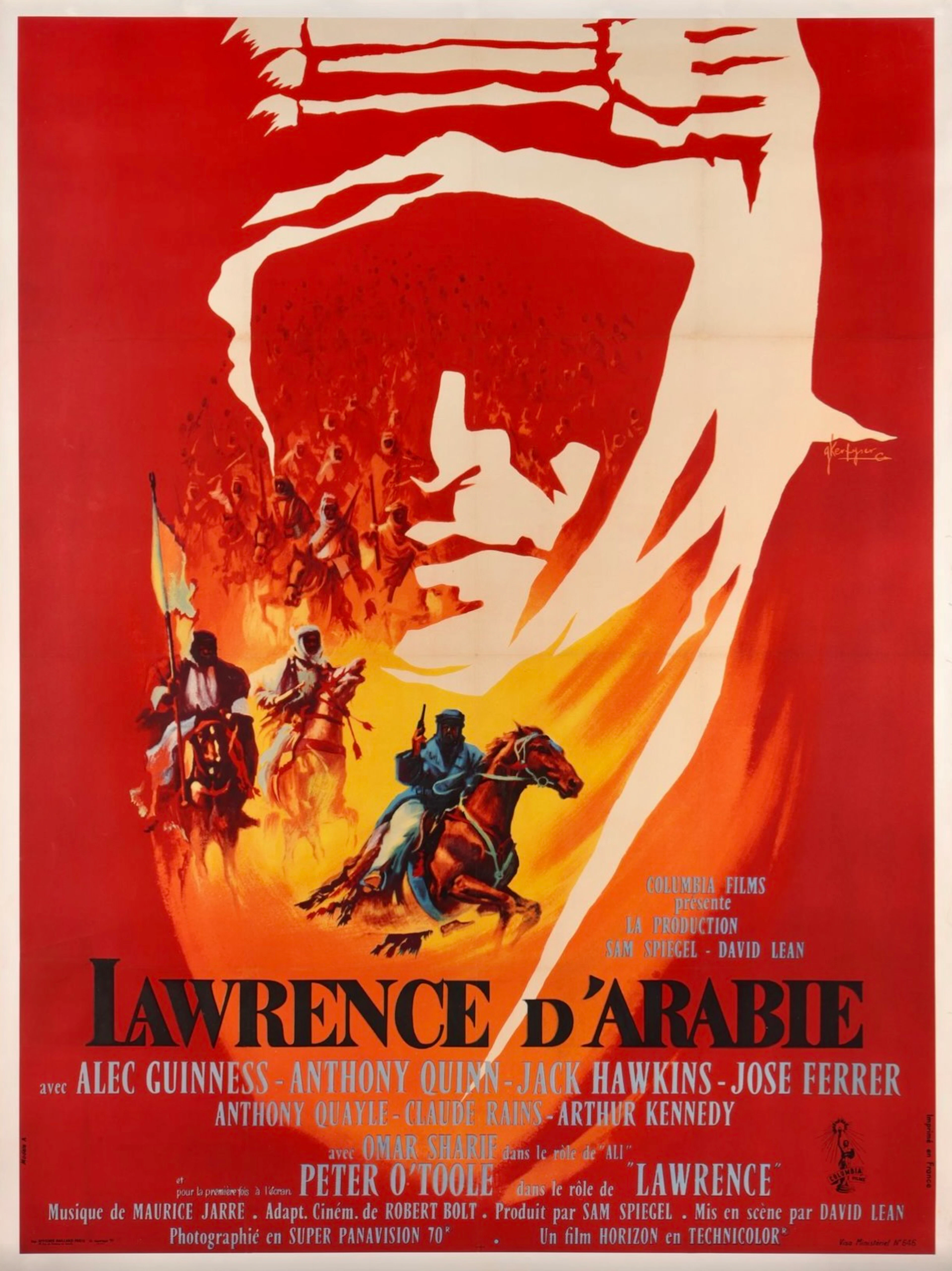 Original Lawrence of Arabia Movie Poster - Peter O'Toole - Grande