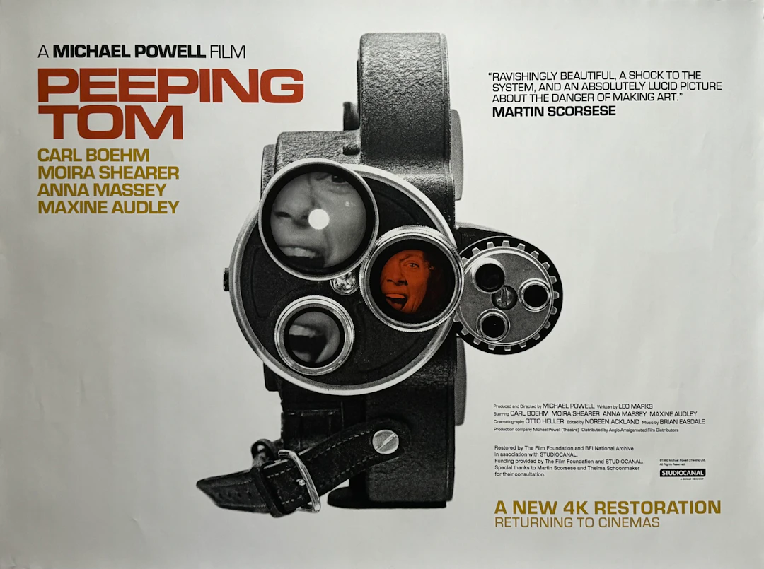 Original Peeping Tom Movie Poster - Michael Powell - Horror