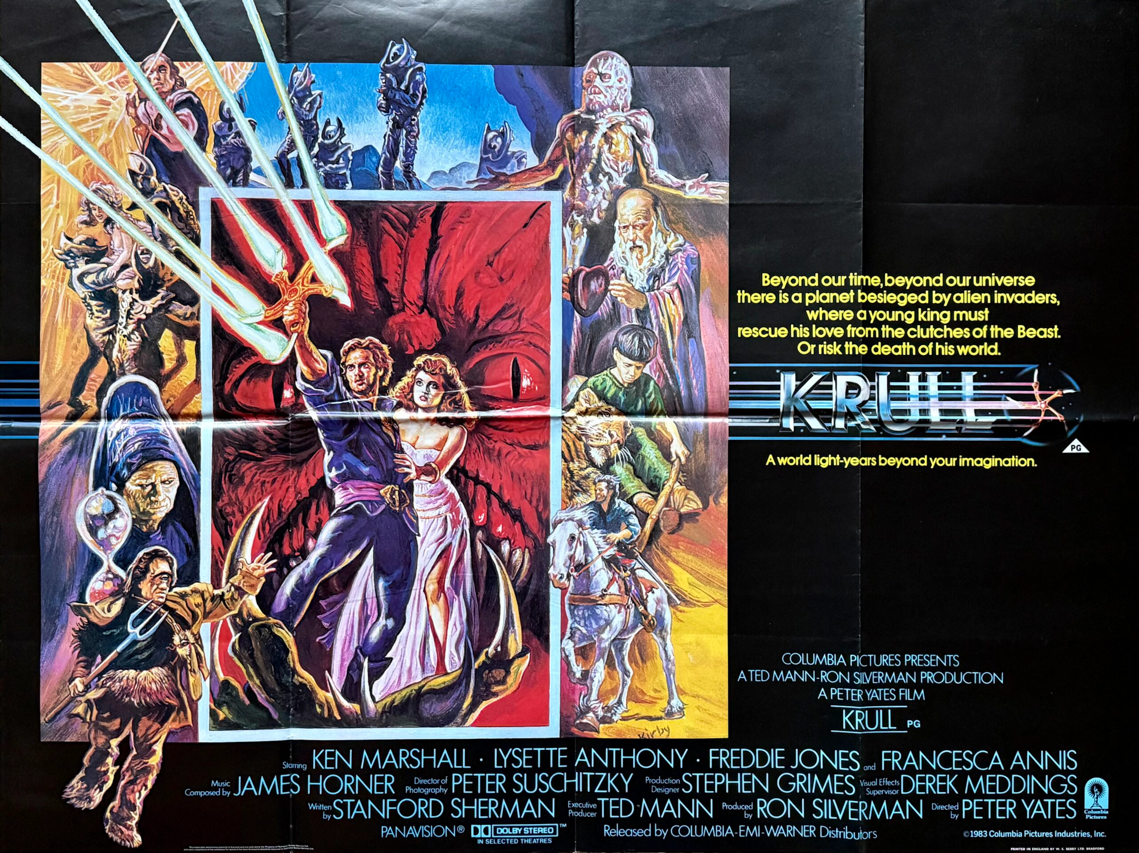 KRULL - Vintage Movie Posters Original KRULL Movie Poster - Josh Kirby