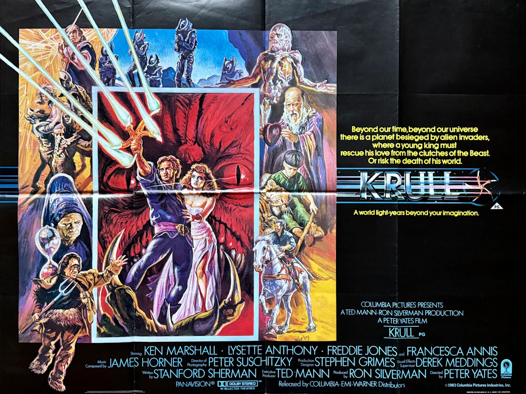 KRULL - Vintage Movie Posters Original KRULL Movie Poster - Josh Kirby