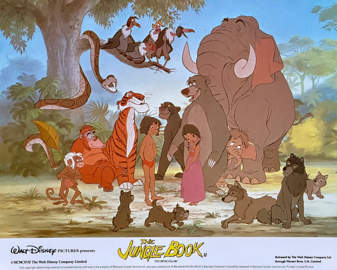 The Jungle Book Movie Poster - Walt Disney - Baloo - Mowgli