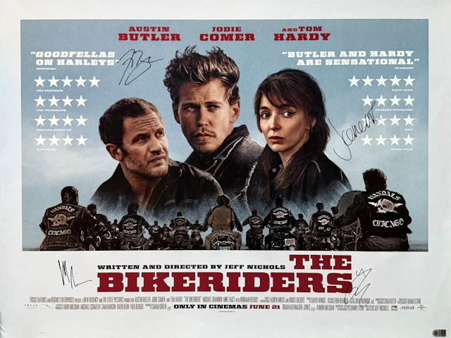 Original The Bikeriders Movie Poster - Tom Hardy - Autographed