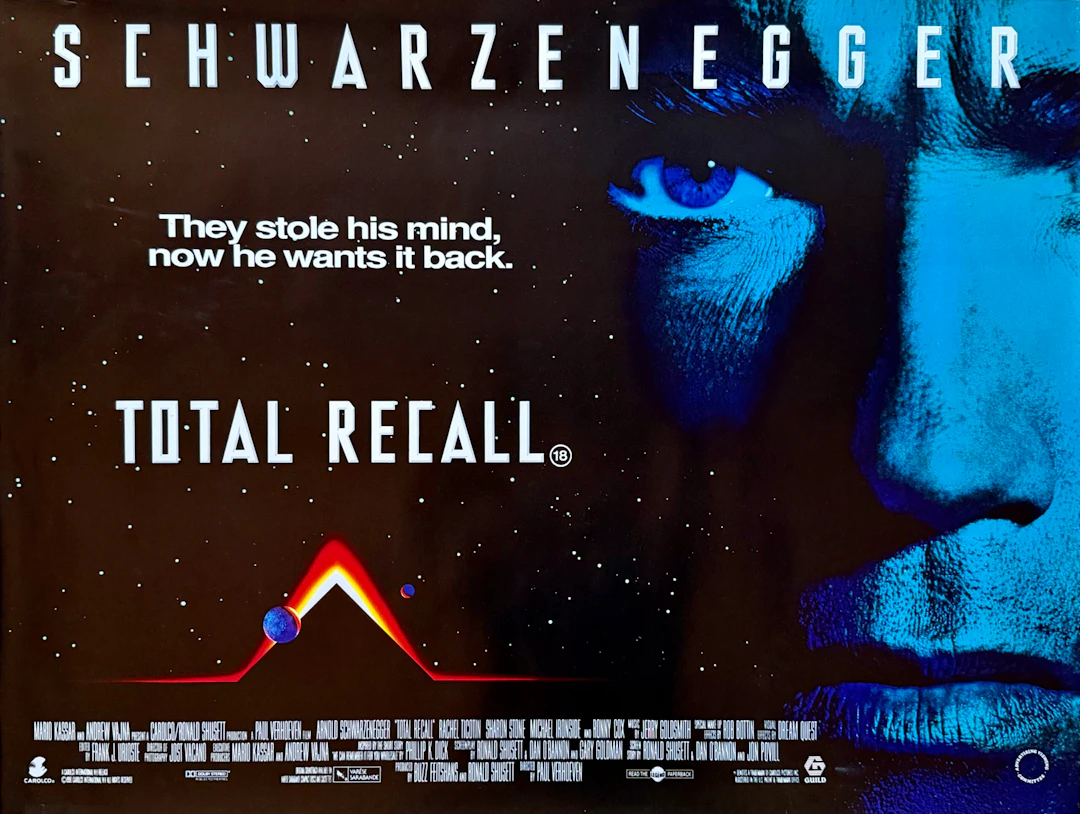 Original Total Recall Movie Poster - Arnold Schwarzenegger