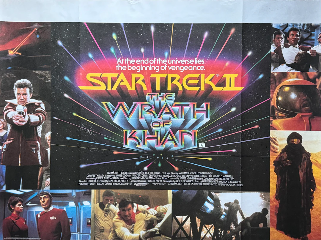 Original Star Trek II: The Wrath of Khan Movie Poster