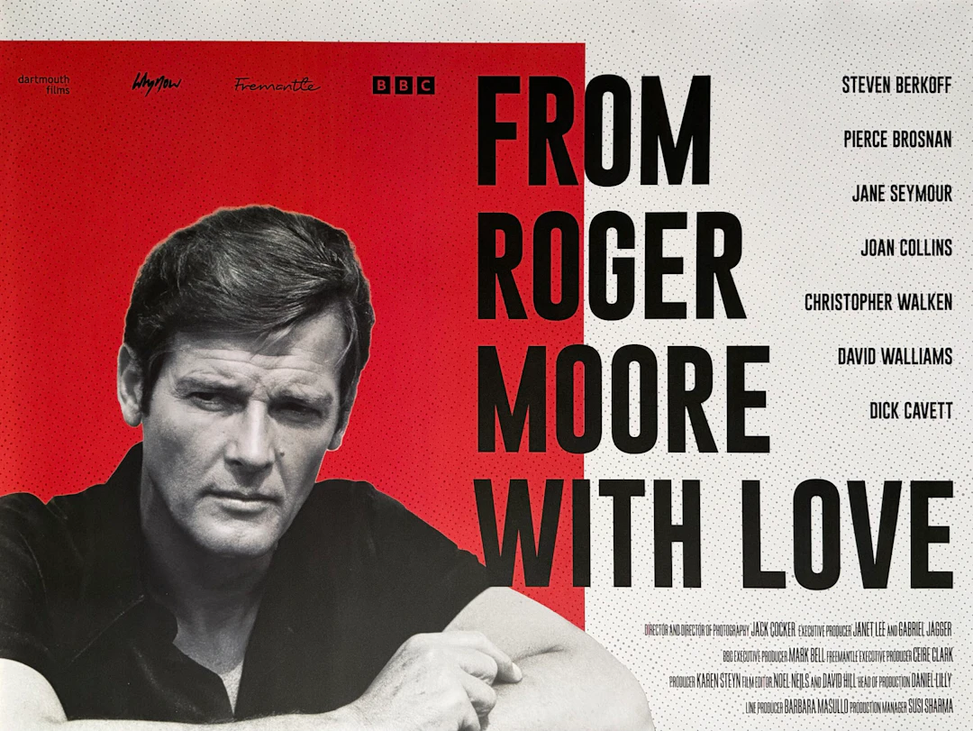 Original From Roger Moore With Love Movie Poster - James Bond