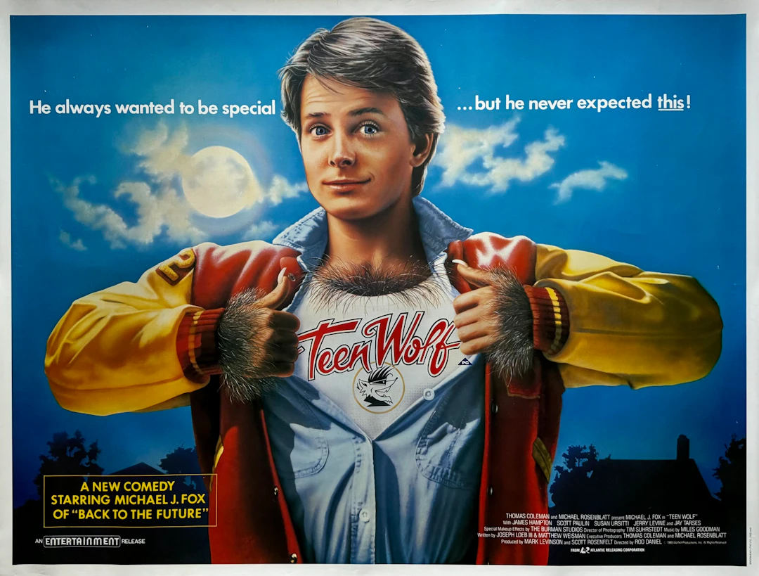 Original Teen Wolf Movie Poster - Michael J. Fox - Werewolf