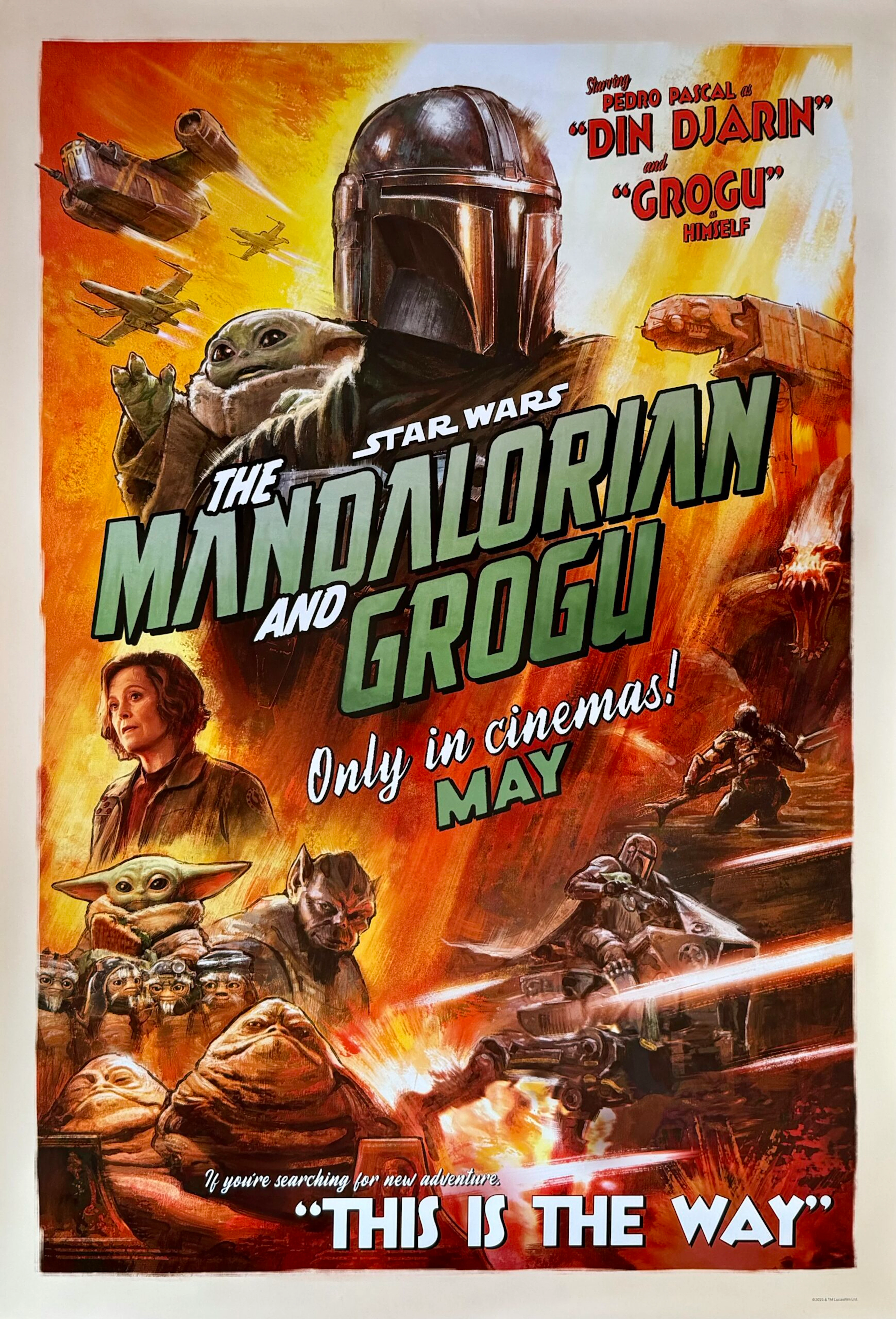 Original Star Wars: The Mandalorian and Grogu Poster - Din Djarin