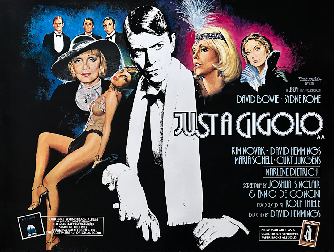 Original Just a Gigolo Movie Poster - David Bowie - Marlene Dietrich