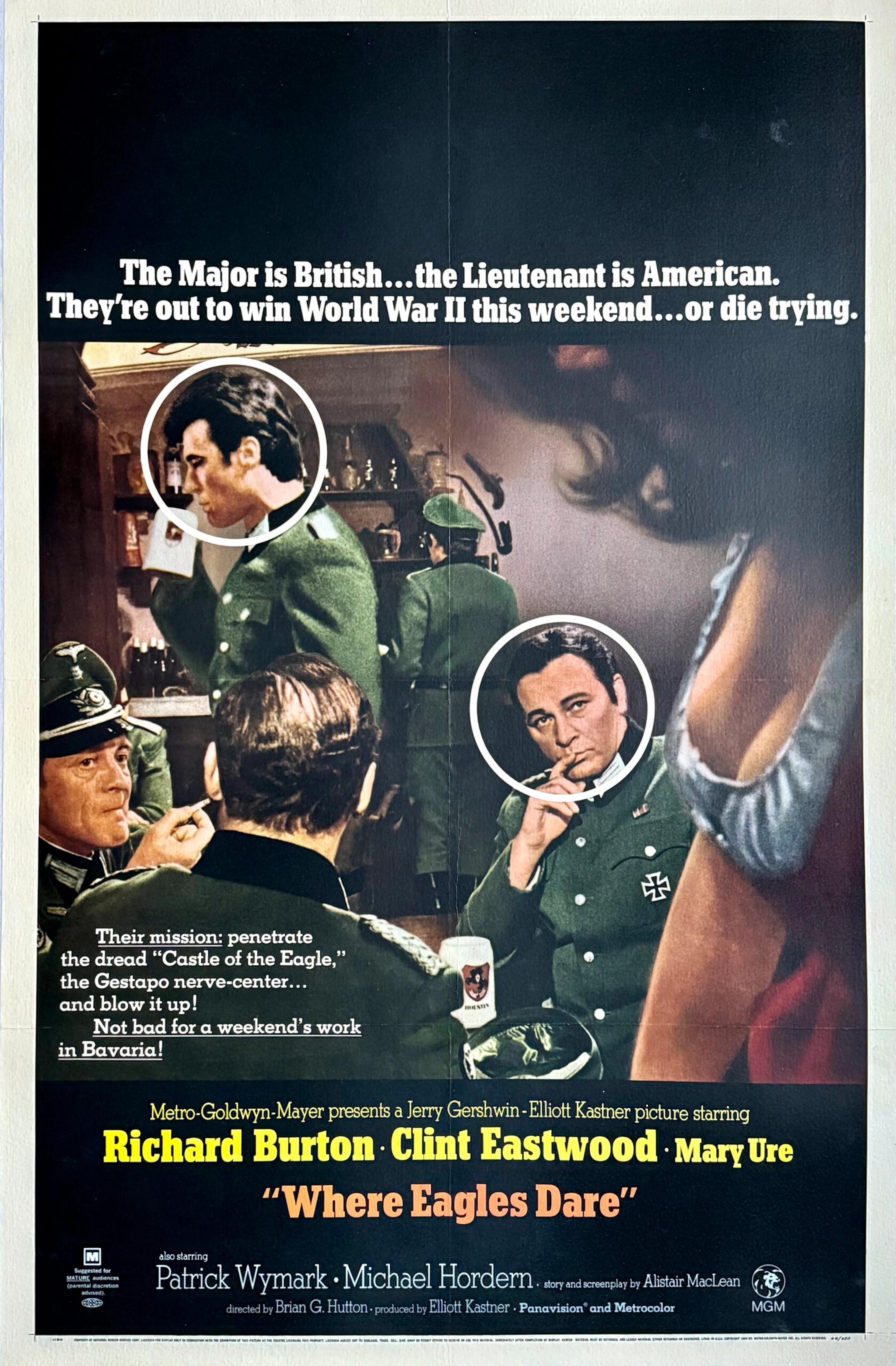 Original Where Eagles Dare Movie Poster - Clint Eastwood