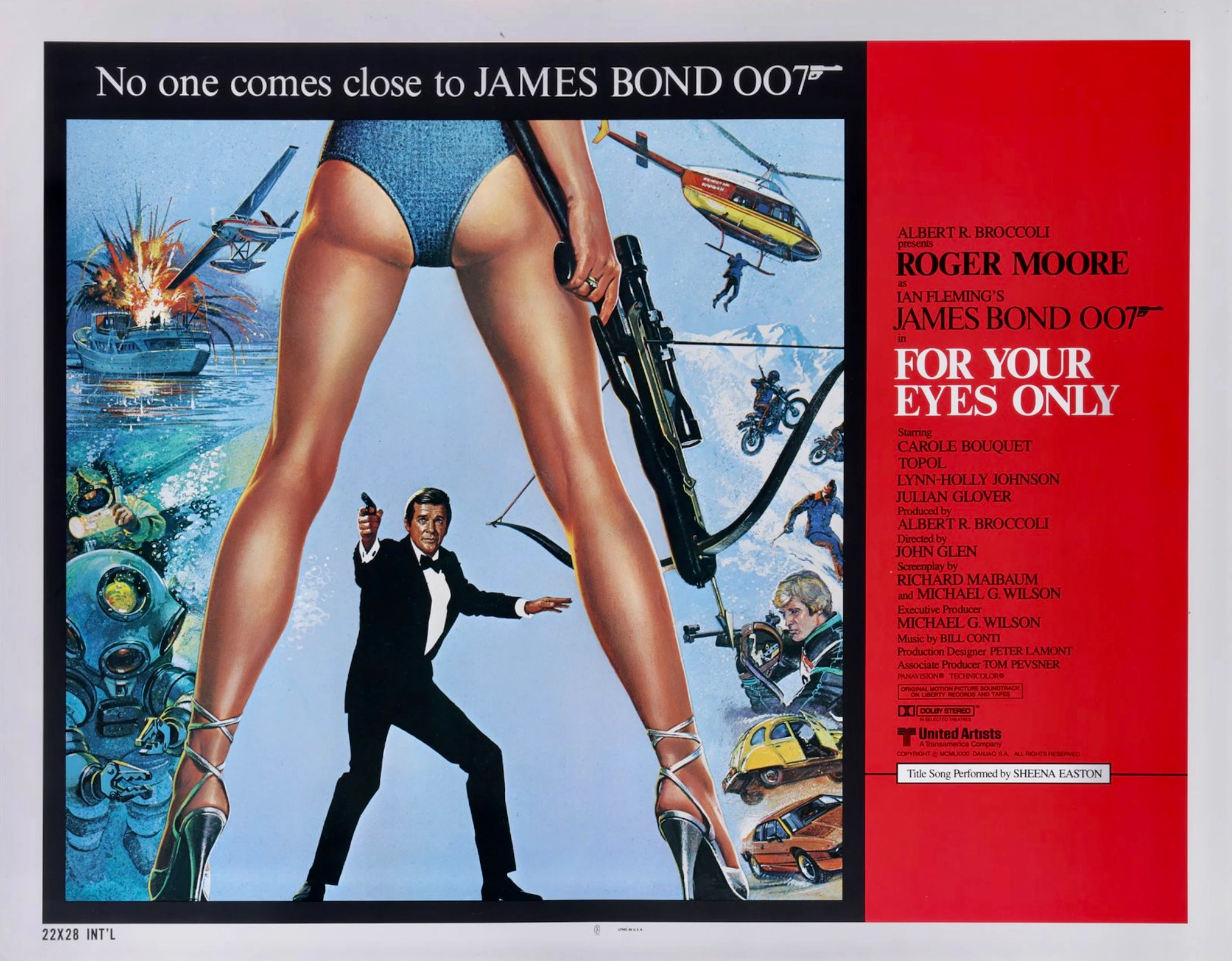 Original James Bond: For Your Eyes Only Movie Poster - 007