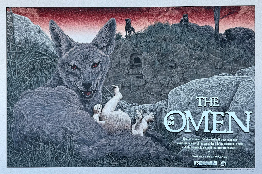 The Omen Alternative Movie Poster - Horror - Damien - 666 - Devil