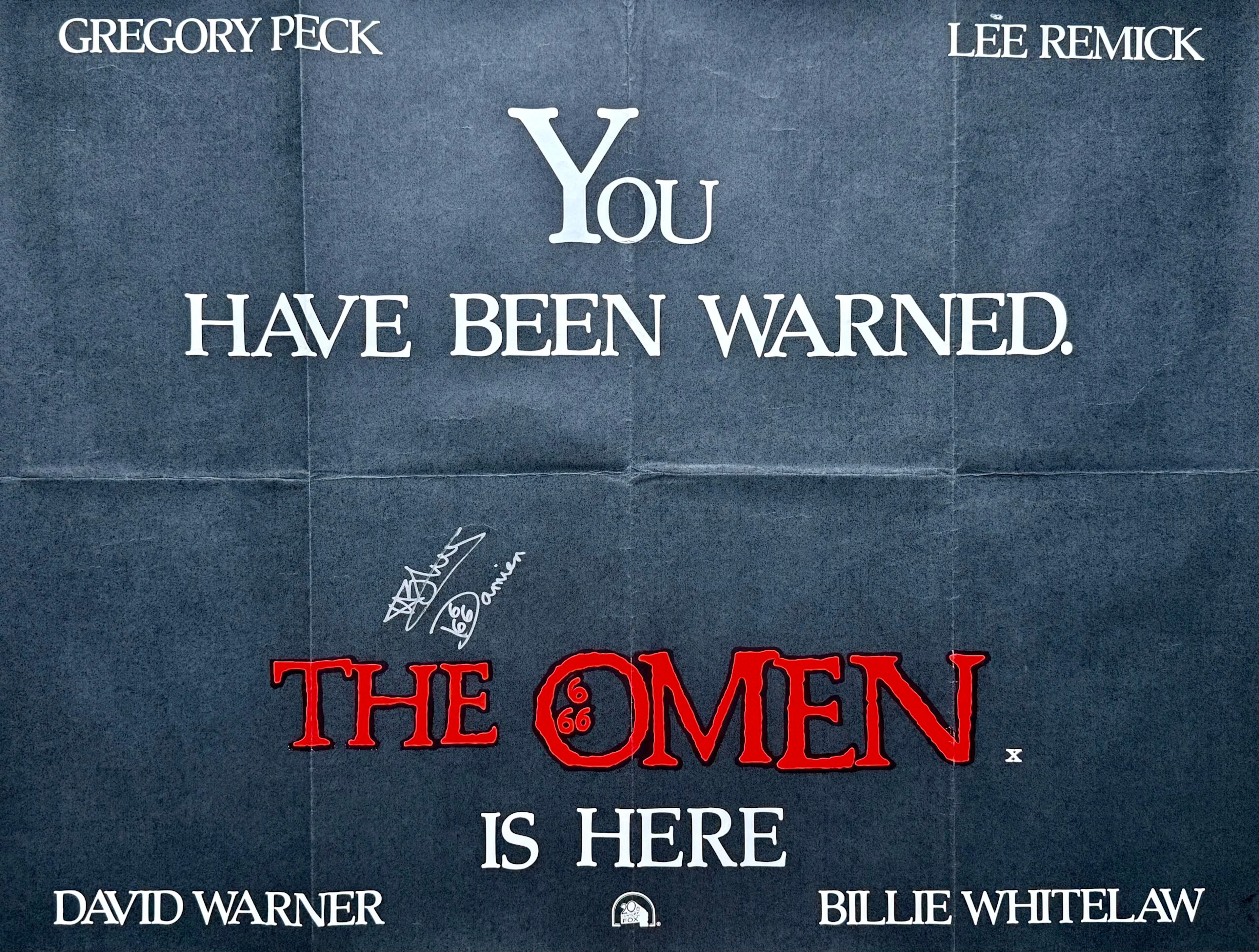 Original The Omen Movie Poster - Horror - Damien - 666 - Devil