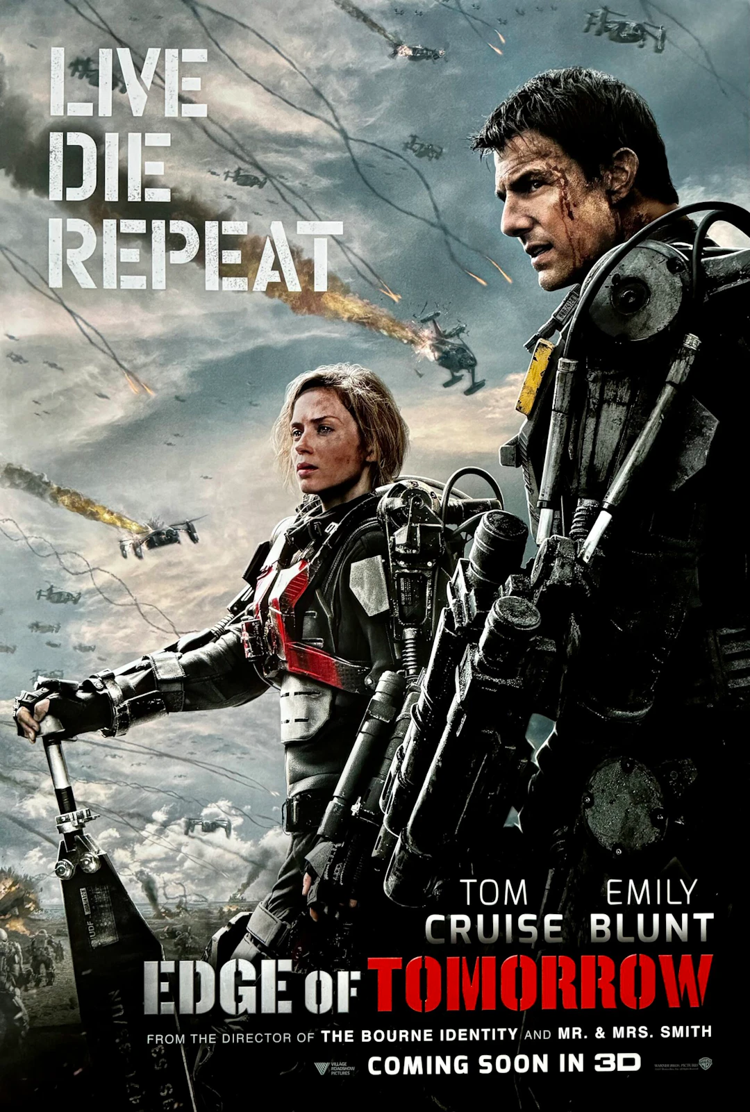 Original Edge of Tomorrow Movie Poster - Tom Cruise - Emily Blunt