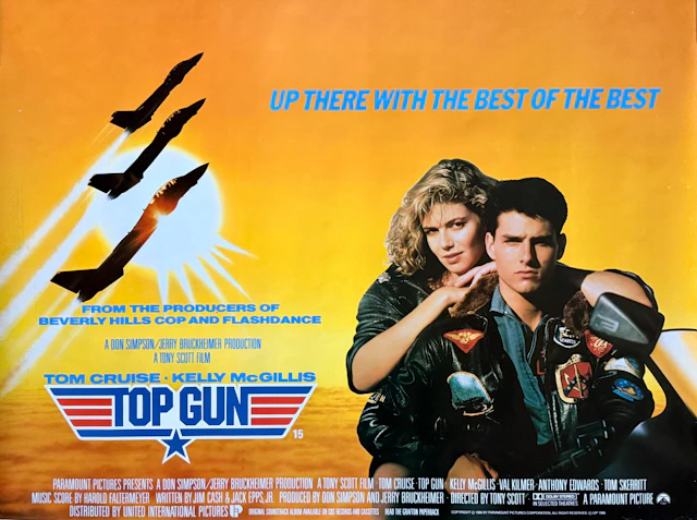Original Top Gun Movie Poster - Tom Cruise - Kelly McGillis