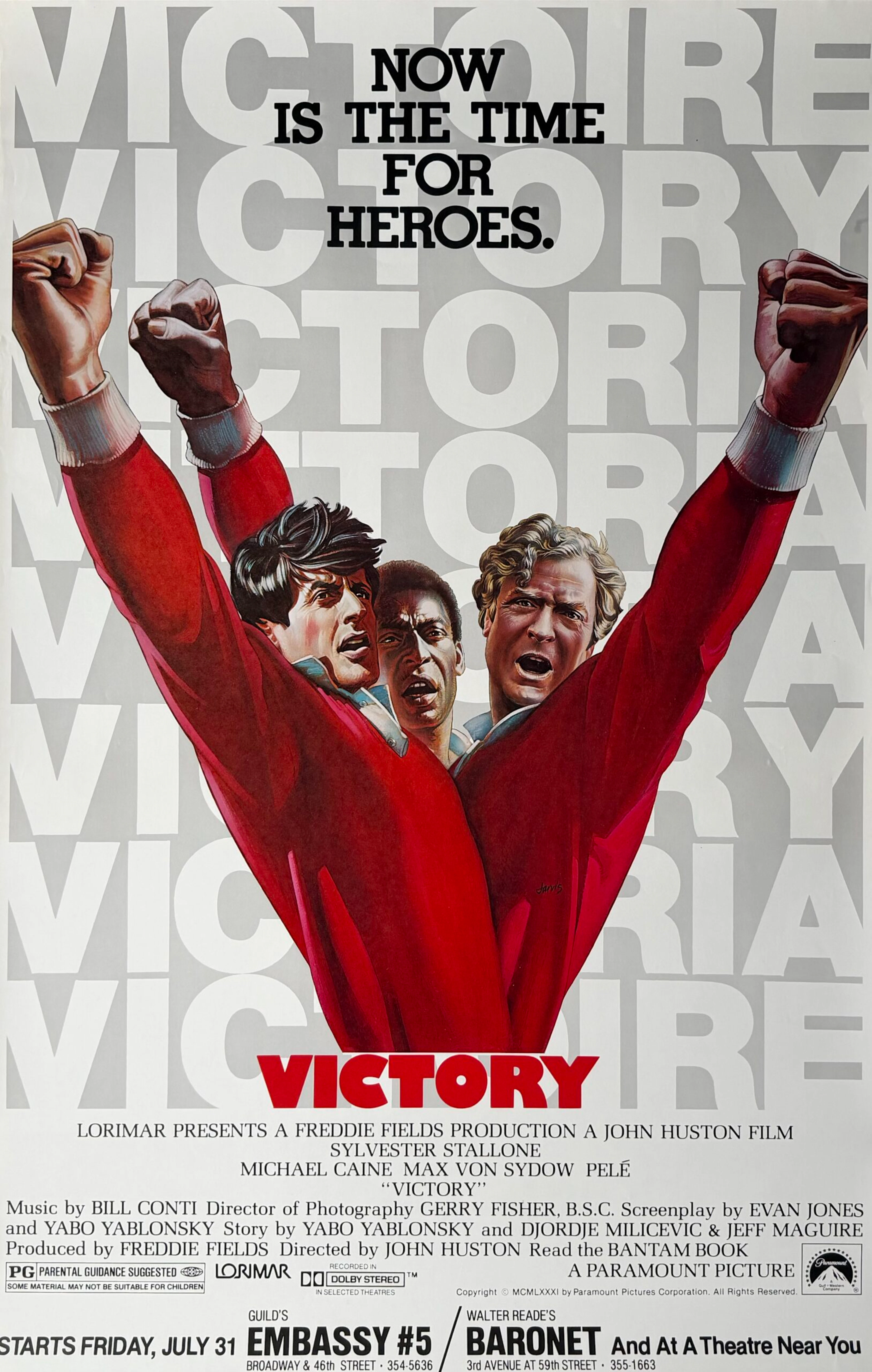 Original Victory (Escape to Victory) Movie Poster - Michael Caine