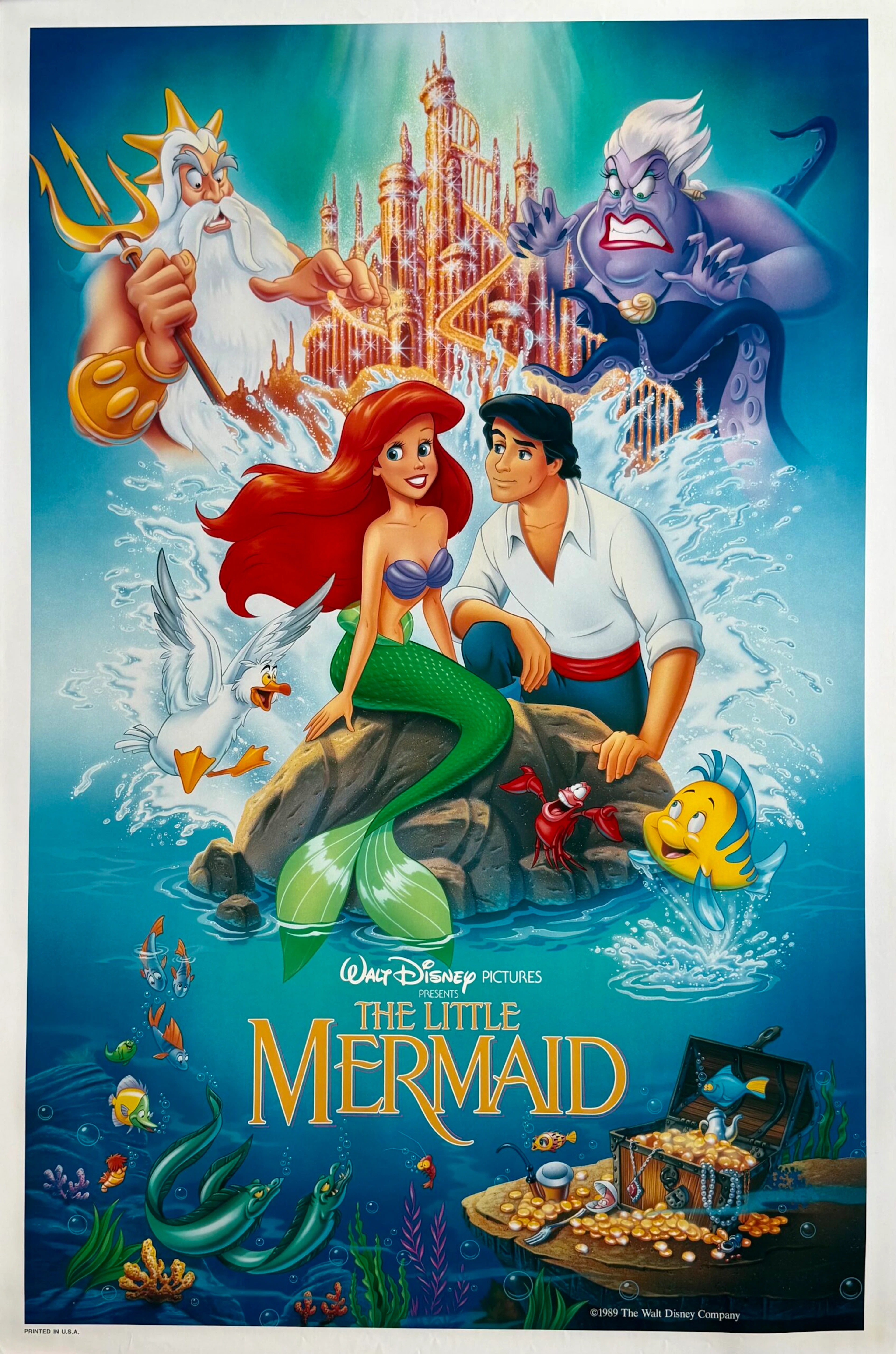Original Little Mermaid Movie Poster - Walt Disney - Ariel
