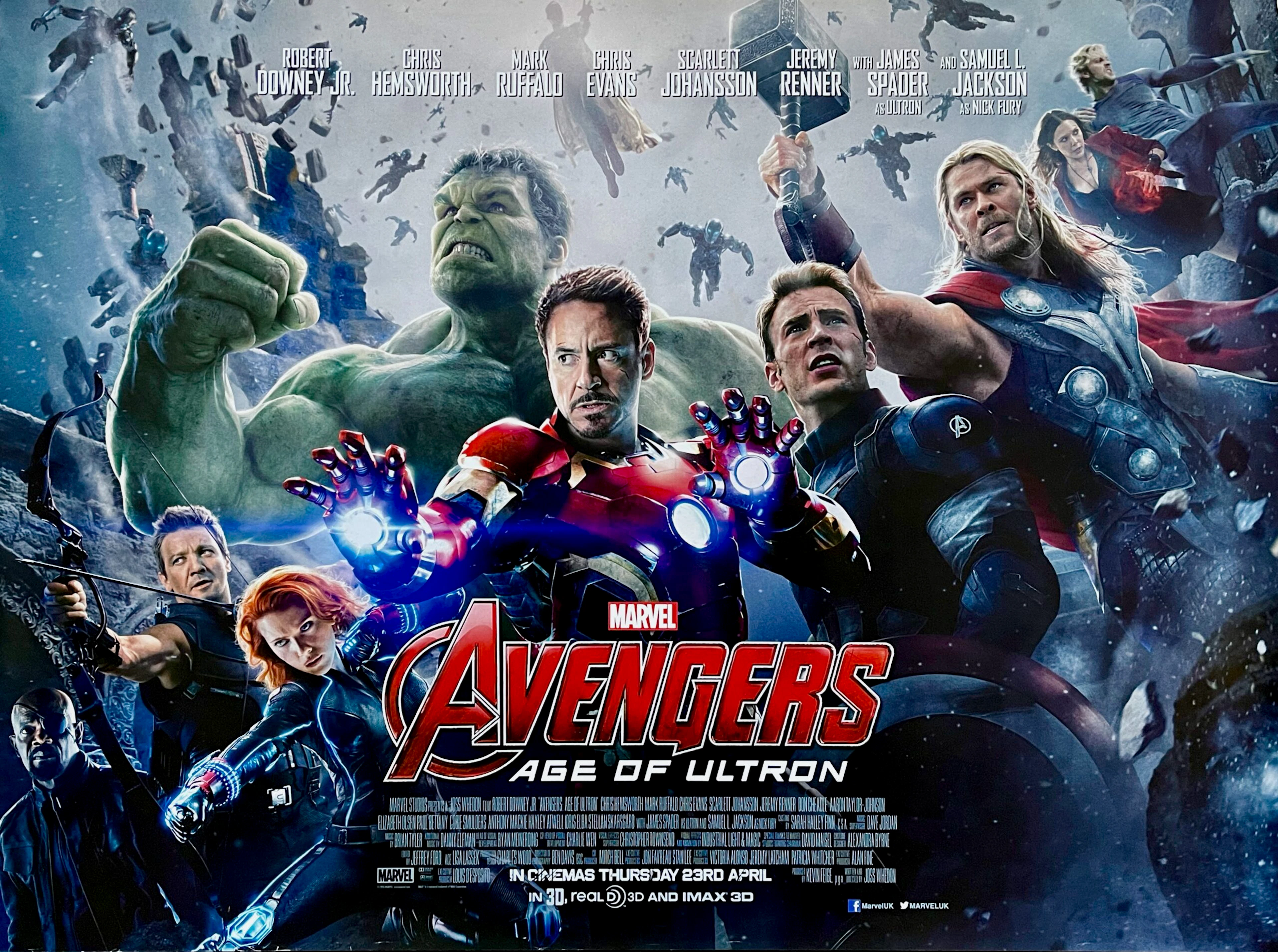 Original Avengers: Age of Ultron Movie Poster - Vision - Wanda Maximoff