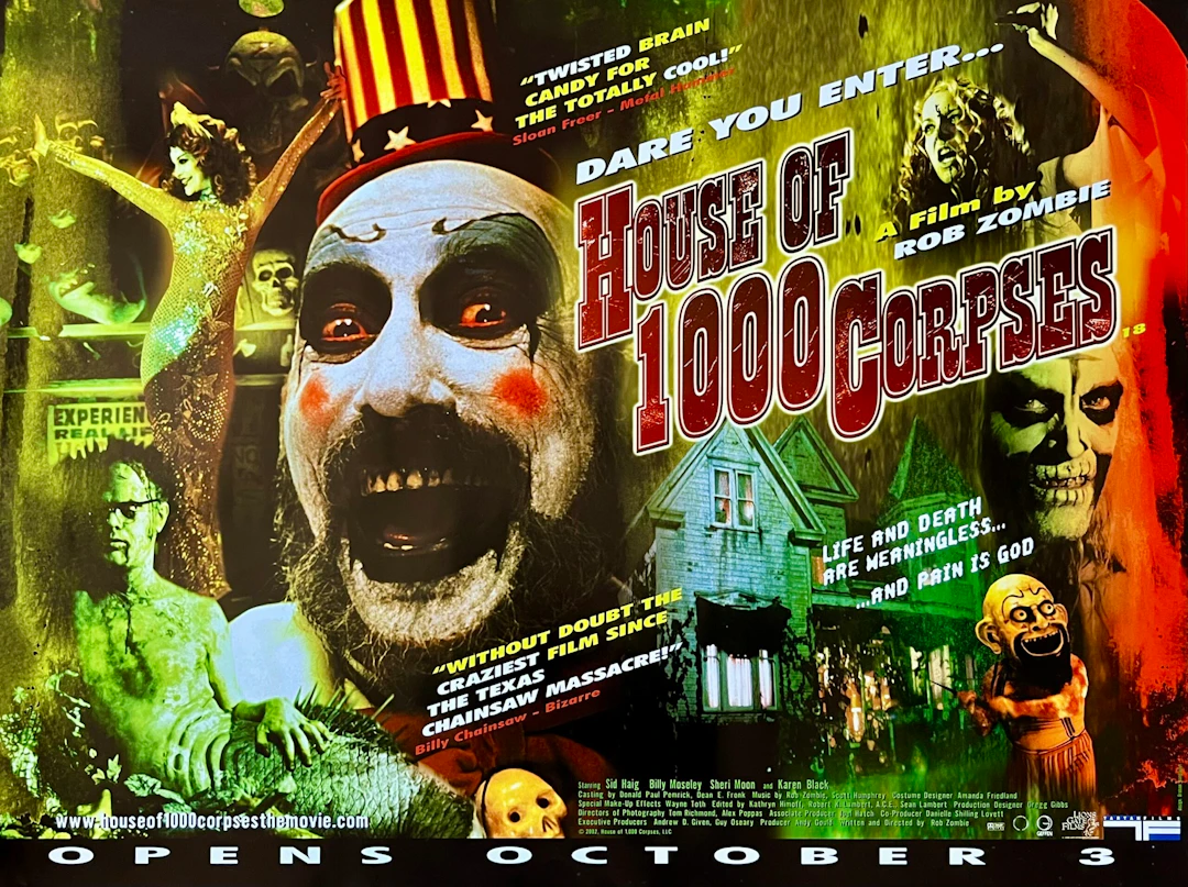Original House of 1000 Corpses Movie Poster - Rob Zombie