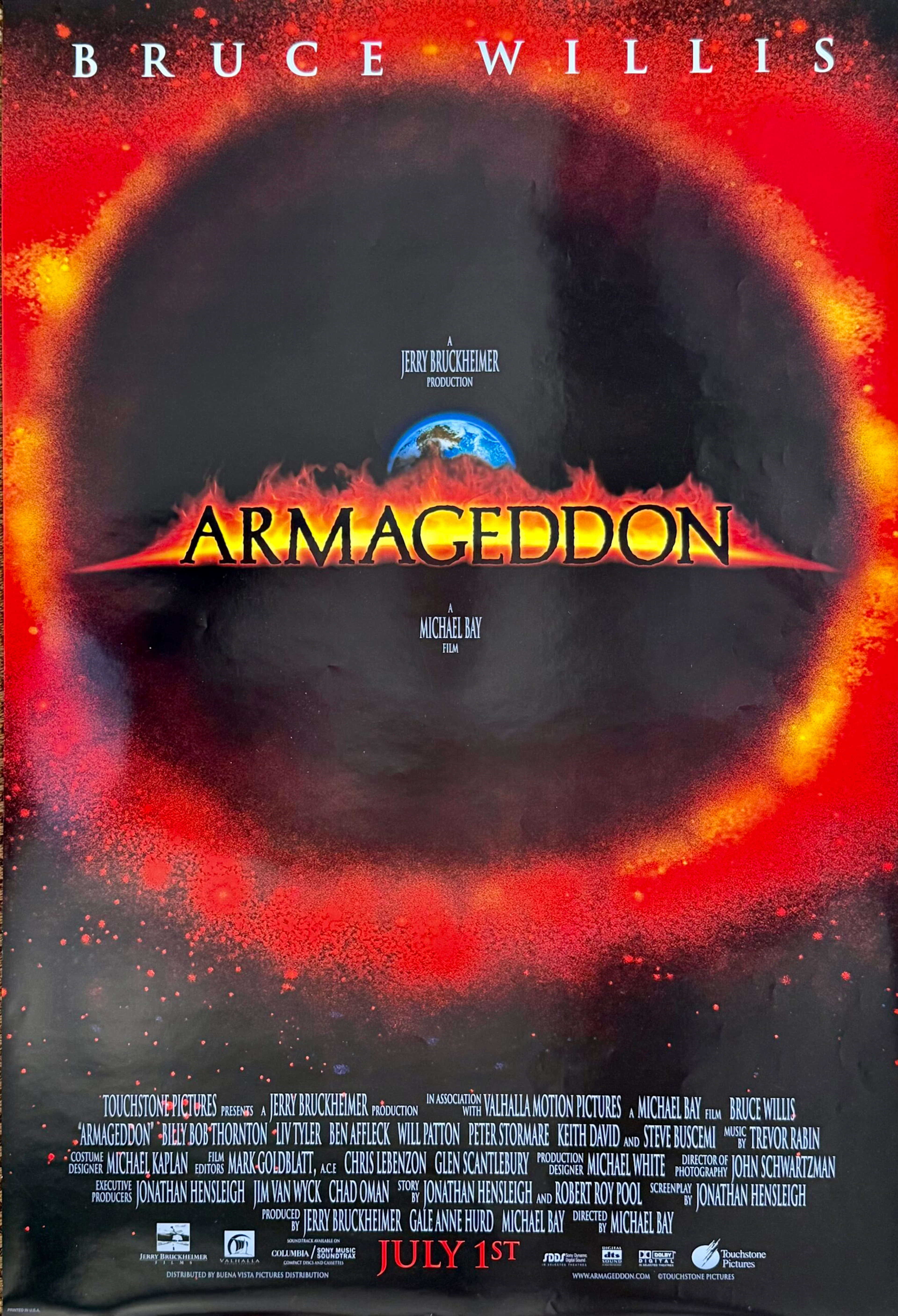 Original Armageddon Movie Poster - Bruce Willis - Michael Bay
