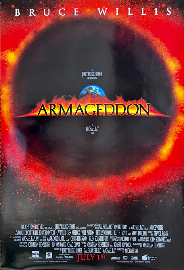 Original Armageddon Movie Poster - Bruce Willis - Michael Bay