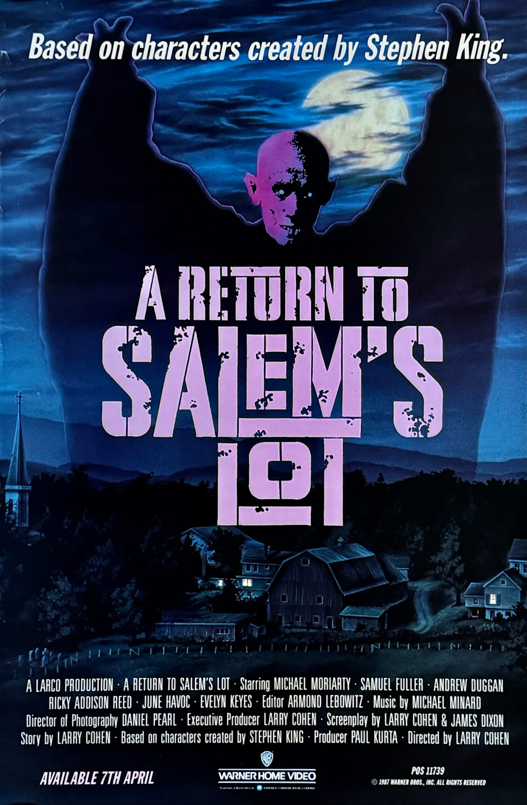 Original Return to Salem's Lot Movie Poster - Stephen King