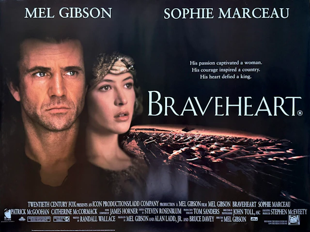 Original Braveheart Movie Poster - Mel Gibson - William Wallace