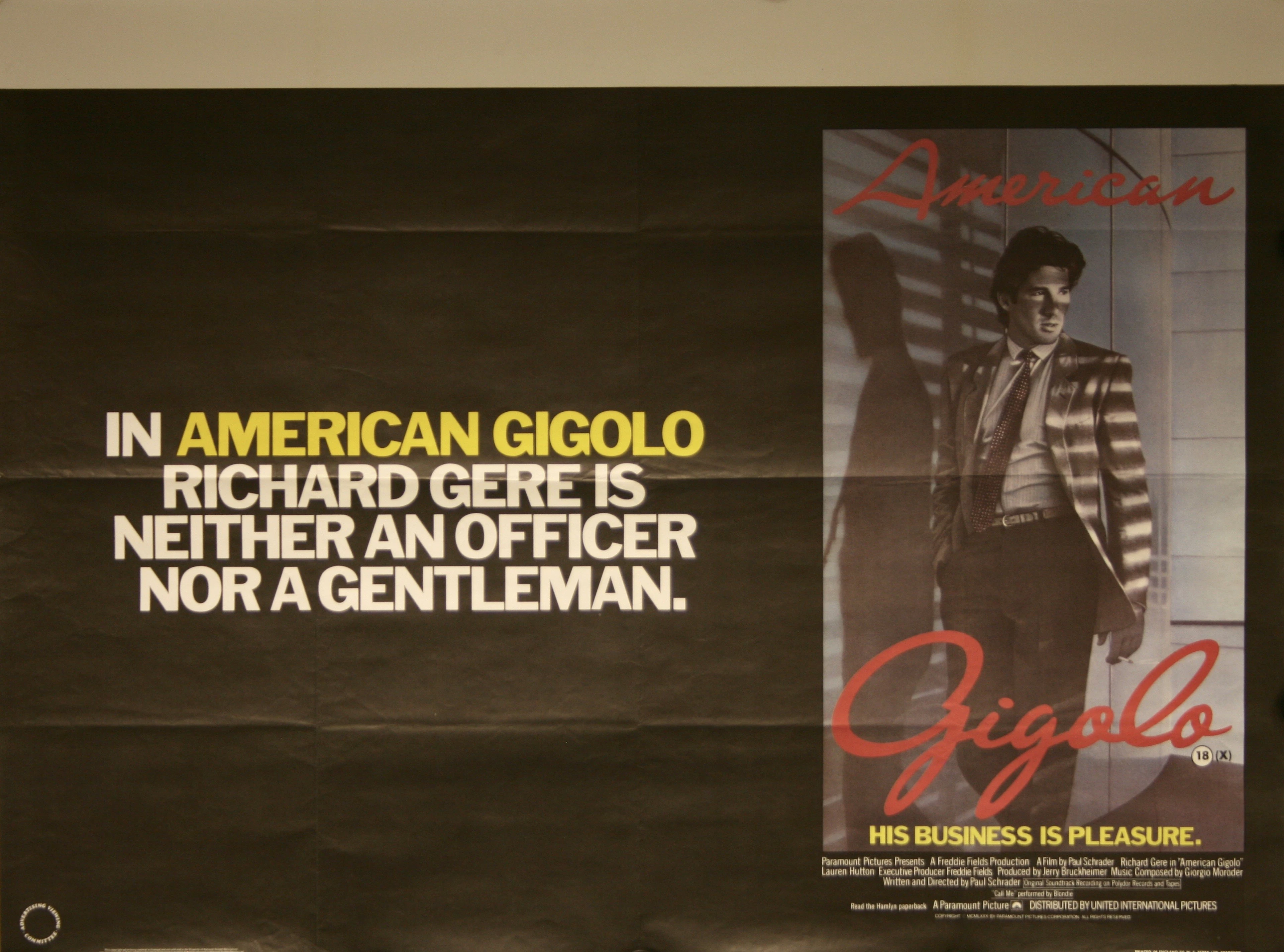 American Gigolo - Vintage Movie Posters
