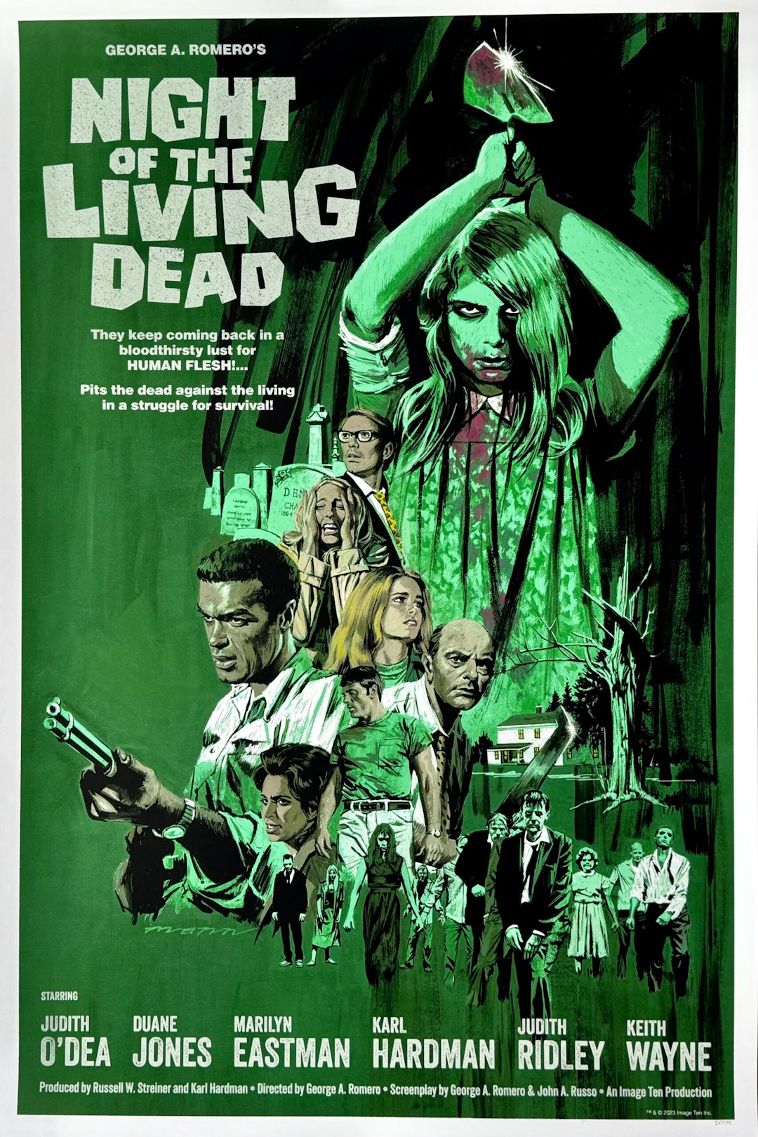 Night of the Living Dead Alternative Movie Poster - Paul Mann