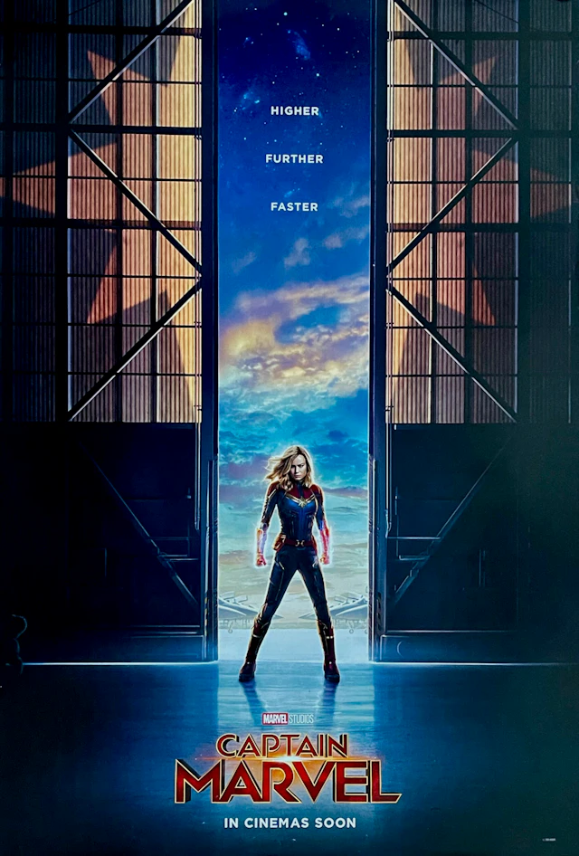 Original Captain Marvel Movie Poster - Brie Larson - Carol Danvers