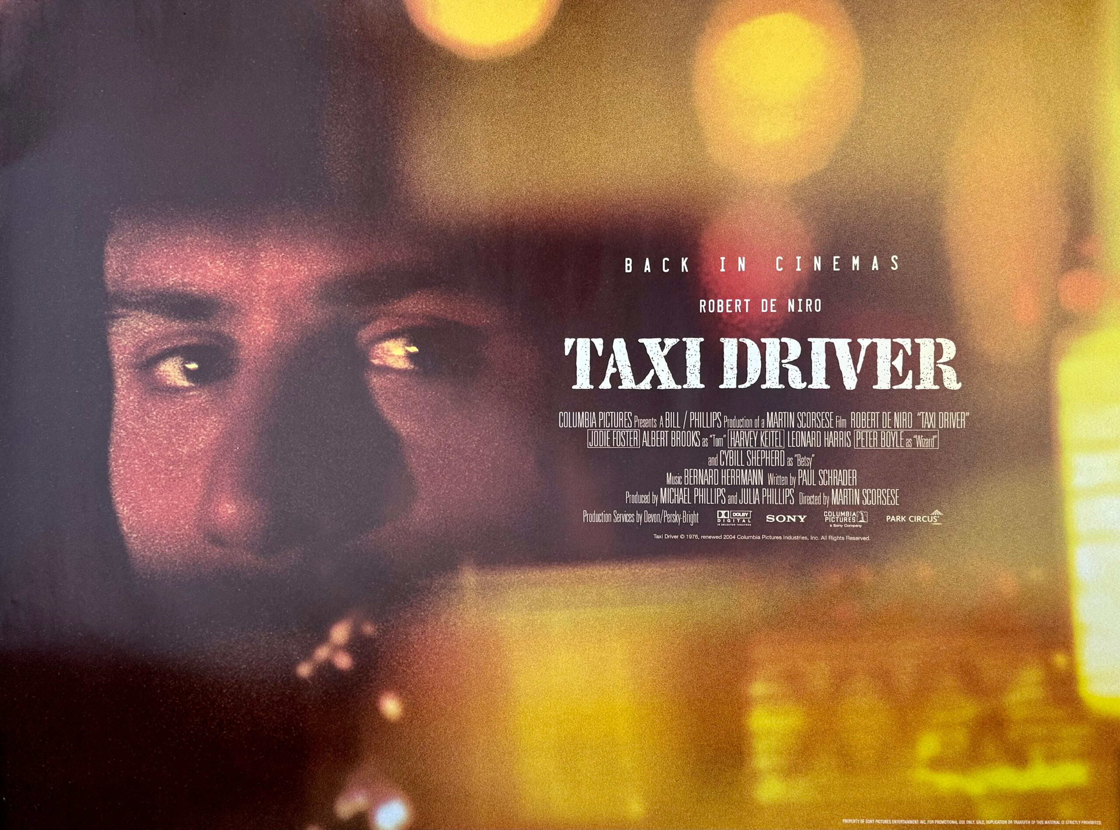 Original Taxi Driver Movie Poster - Robert De Niro