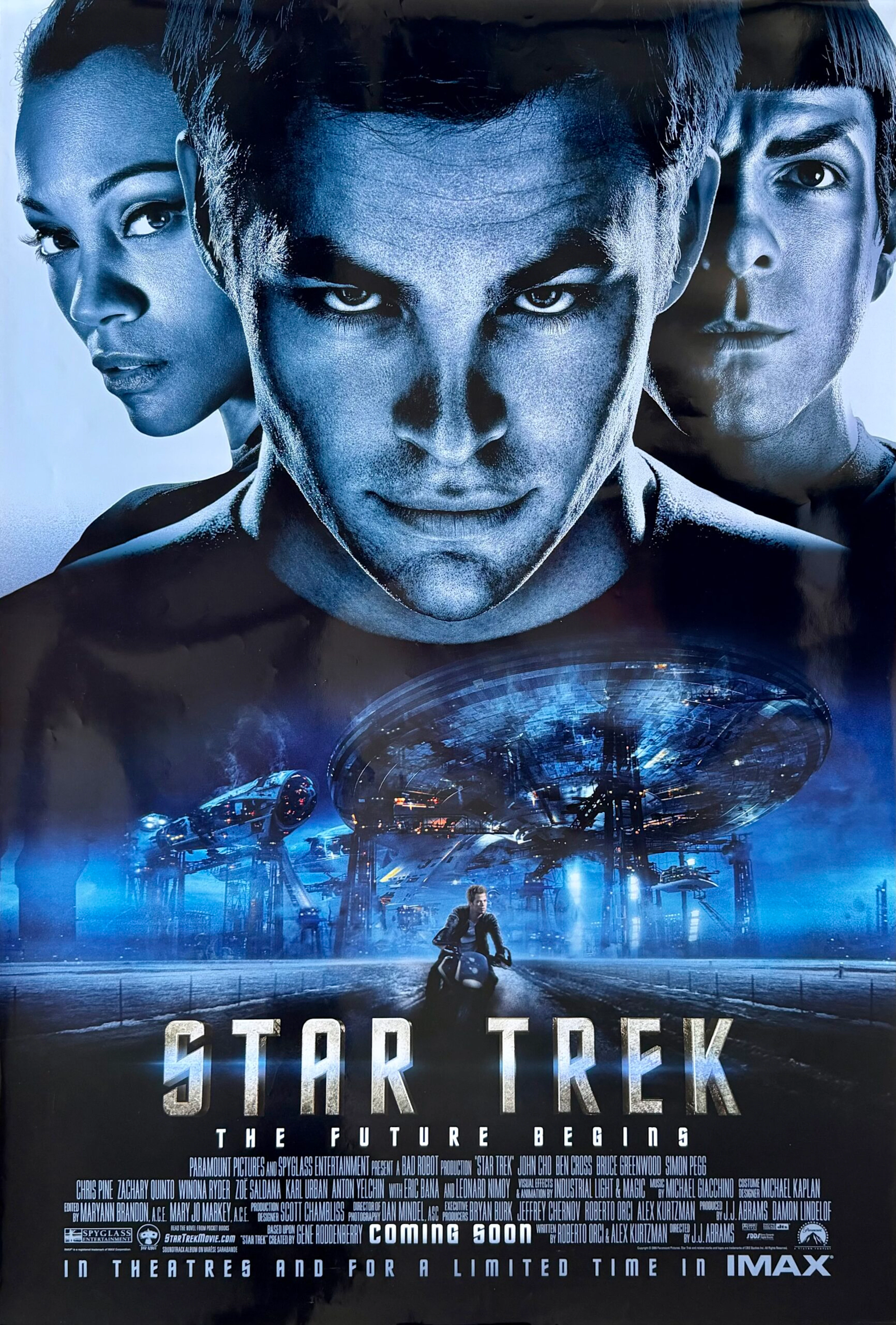 Original Star Trek Movie Poster - J J Abrams - Captain Kirk - Spock