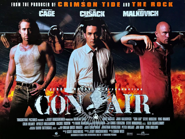 Original Con Air Movie Poster - Jerry Bruckheimer - Nicolas Cage