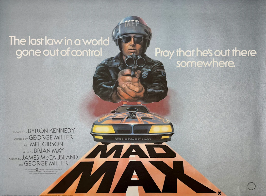 Original Mad Max Film Poster - George Miller - Mel Gibson