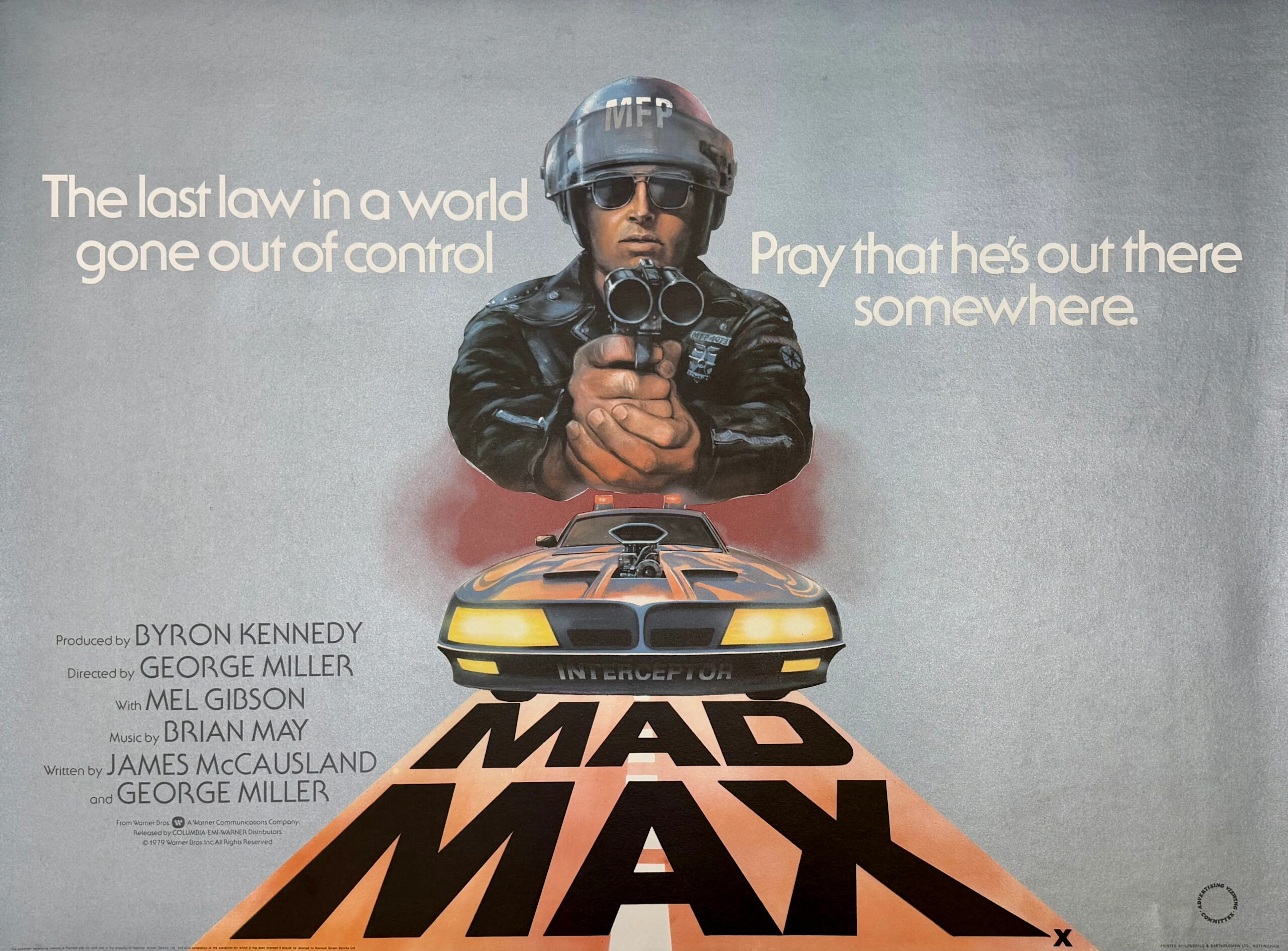 Original Mad Max Film Poster - George Miller - Mel Gibson