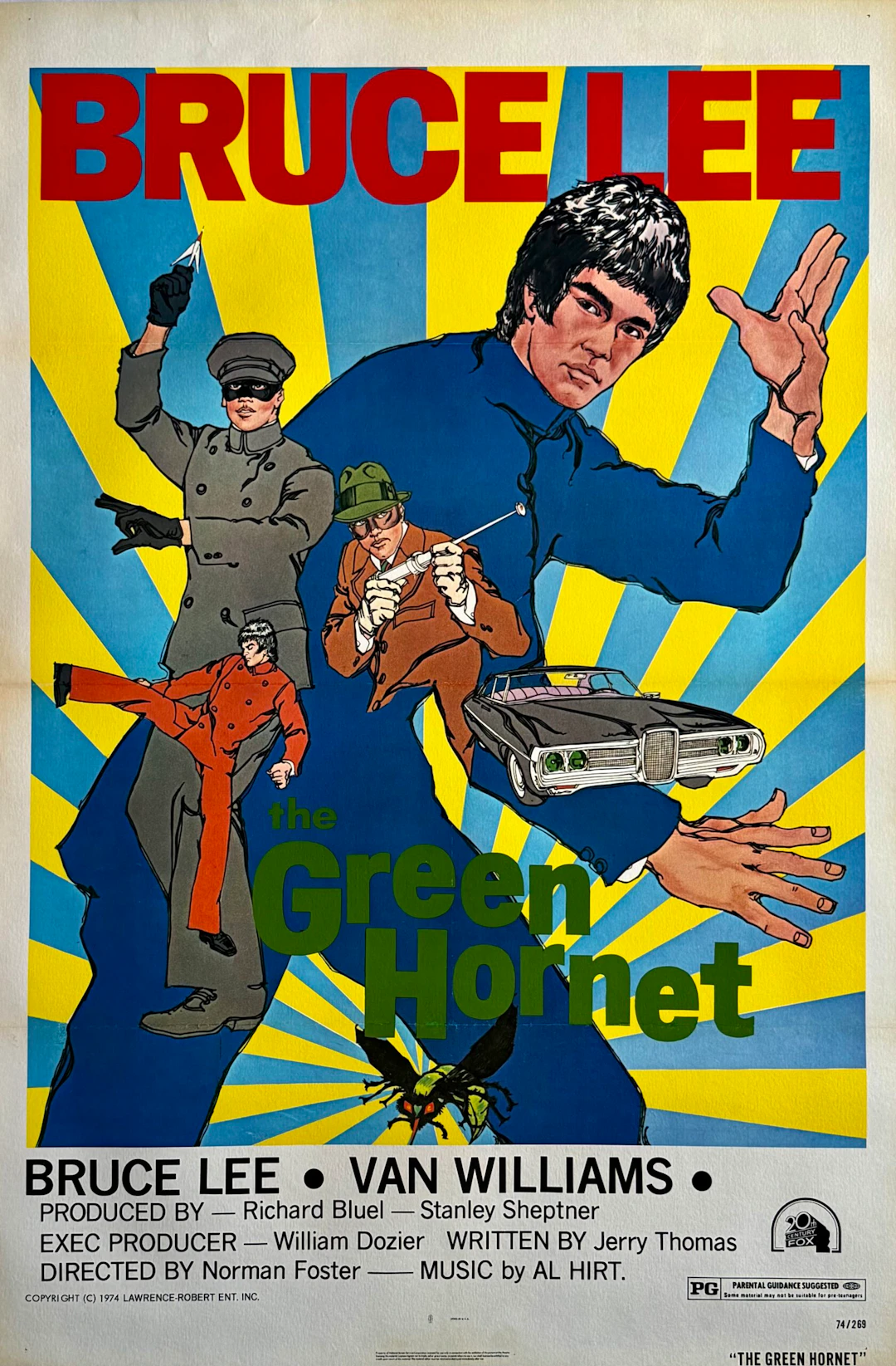 Original The Green Hornet Movie Poster - Bruce Lee - Kato