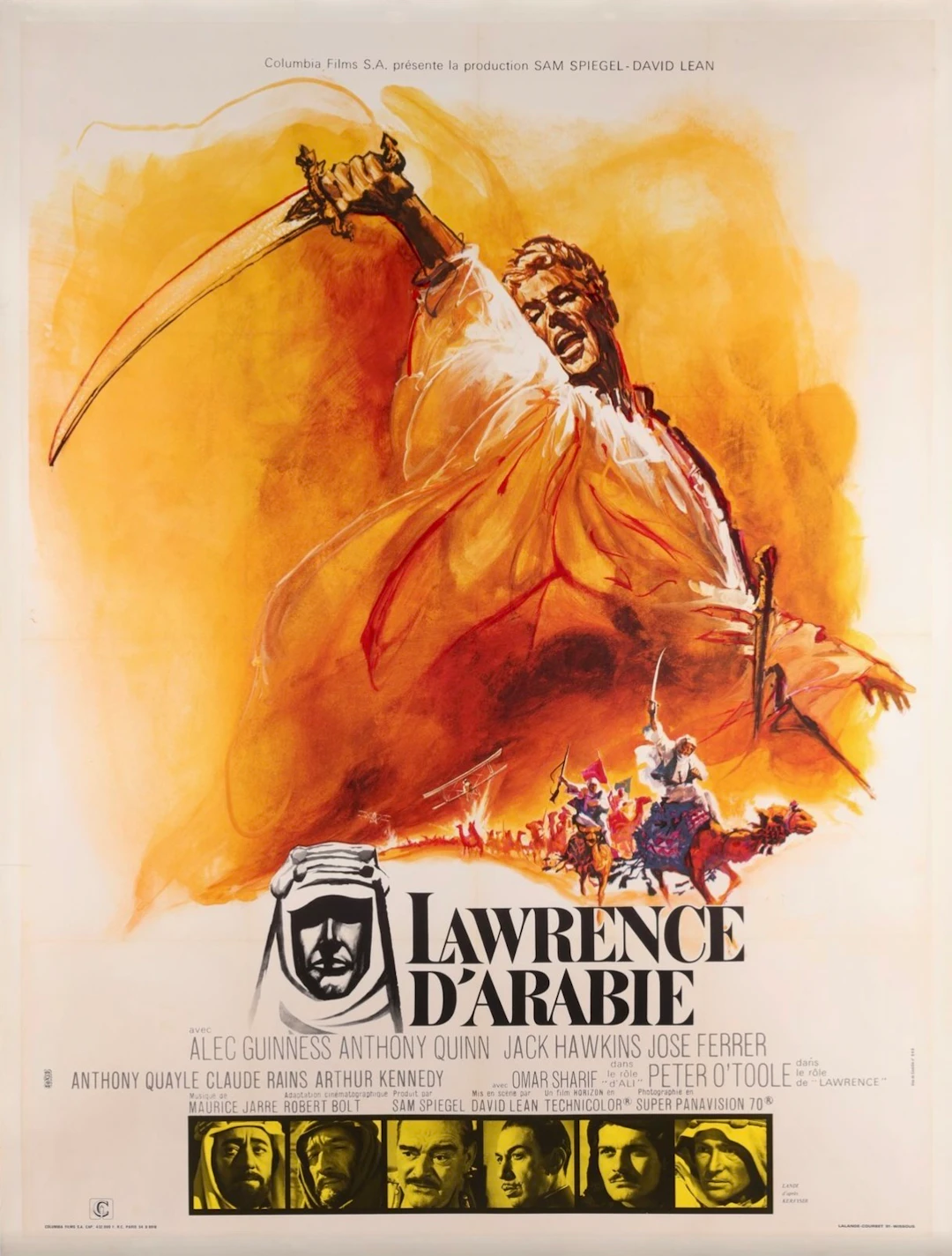 Original Lawrence of Arabia Movie Poster - Peter O'Toole - Landi