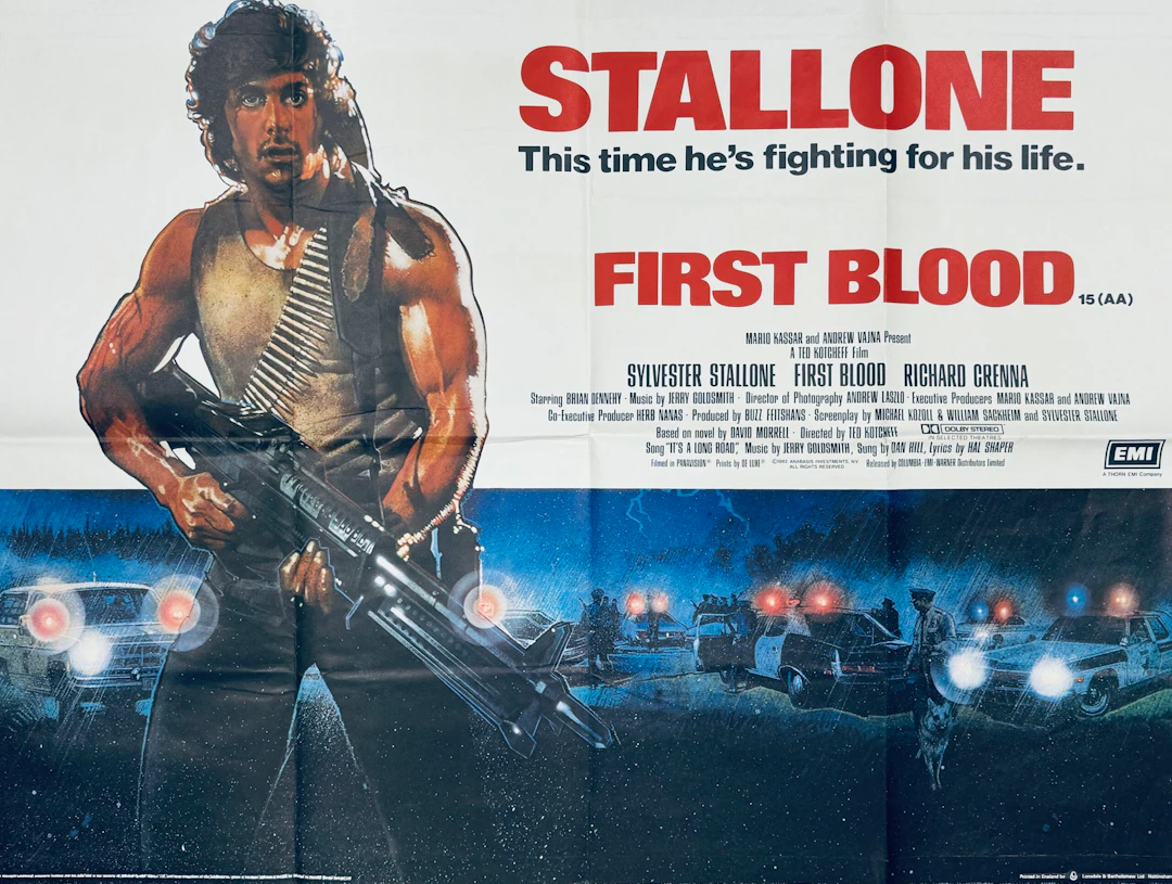 Original First Blood: Rambo Movie Poster - Sylvester Stallone